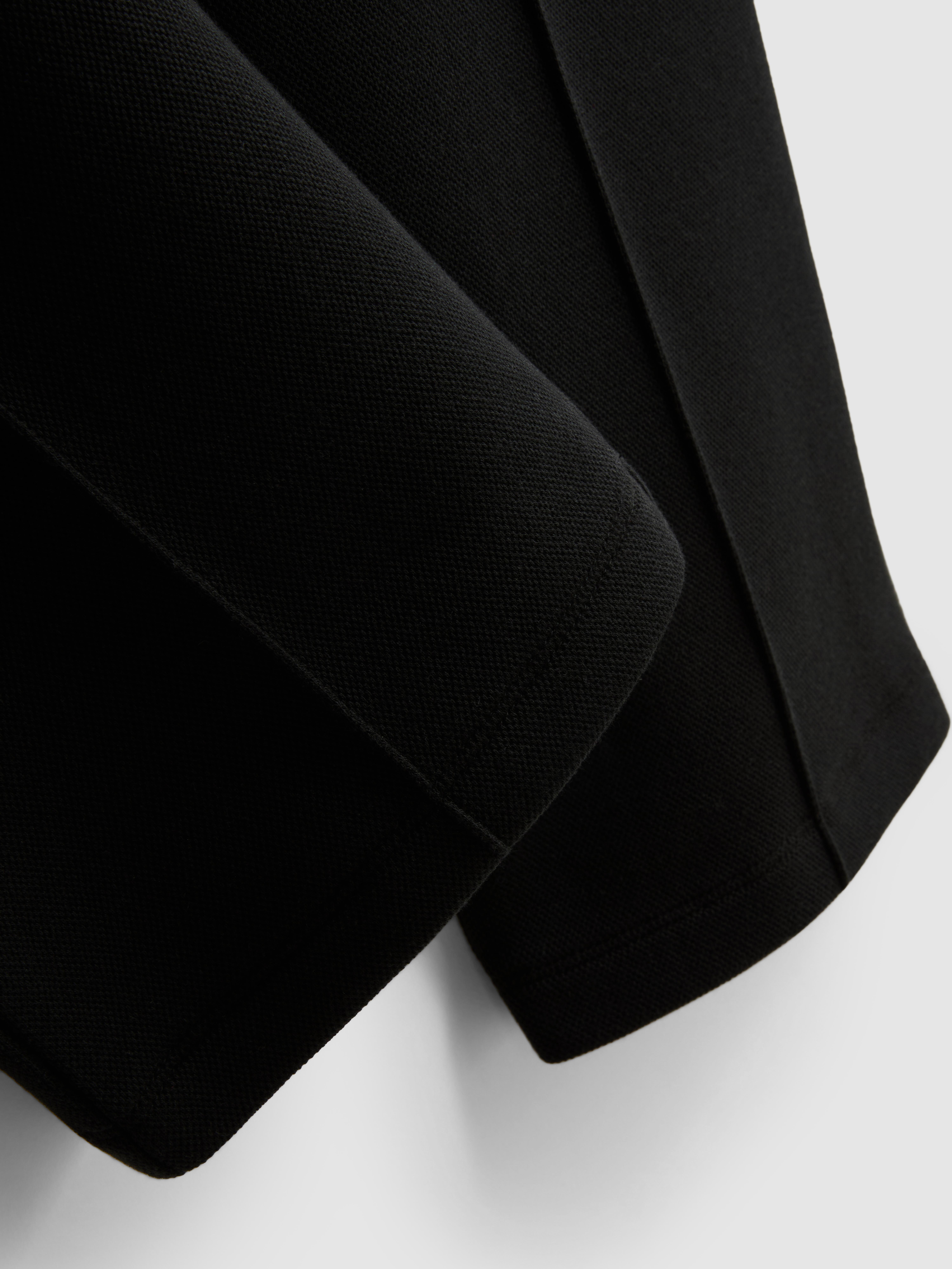 The Edit Pique Drawstring Joggers - Black