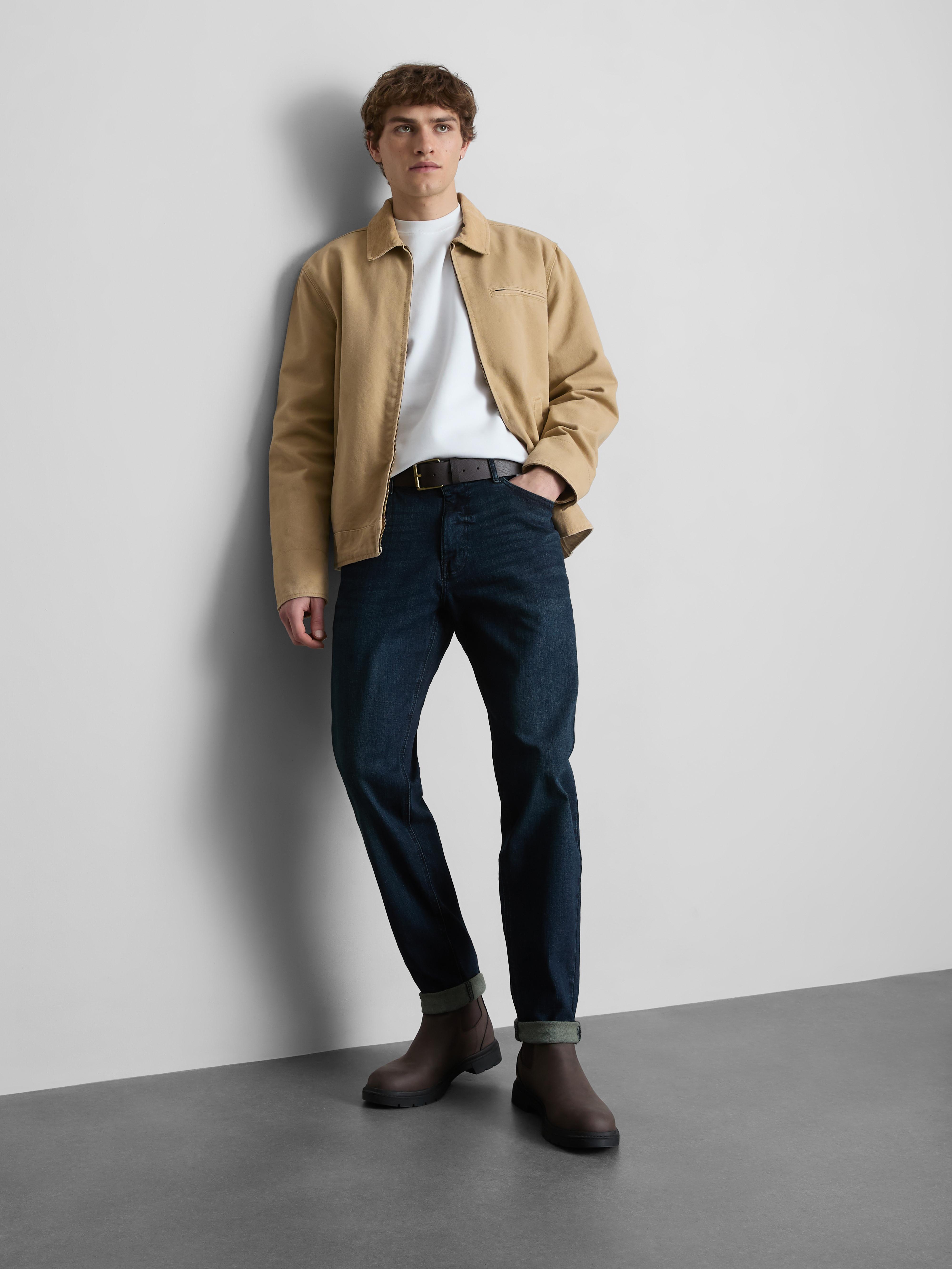 Mid-Rise Slim Fit Jeans - Dark Blue