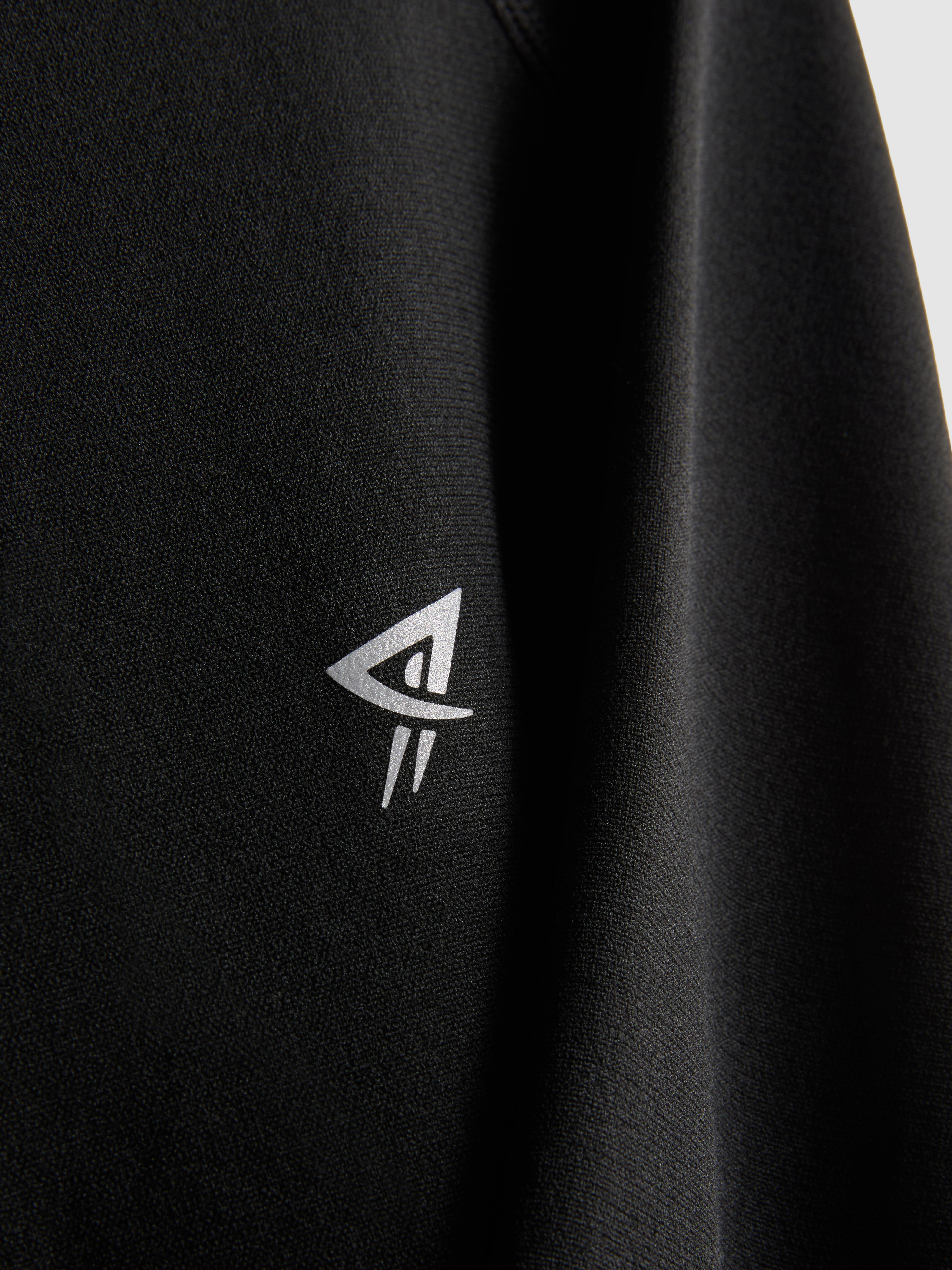 Quarter Zip Gym Top - Black