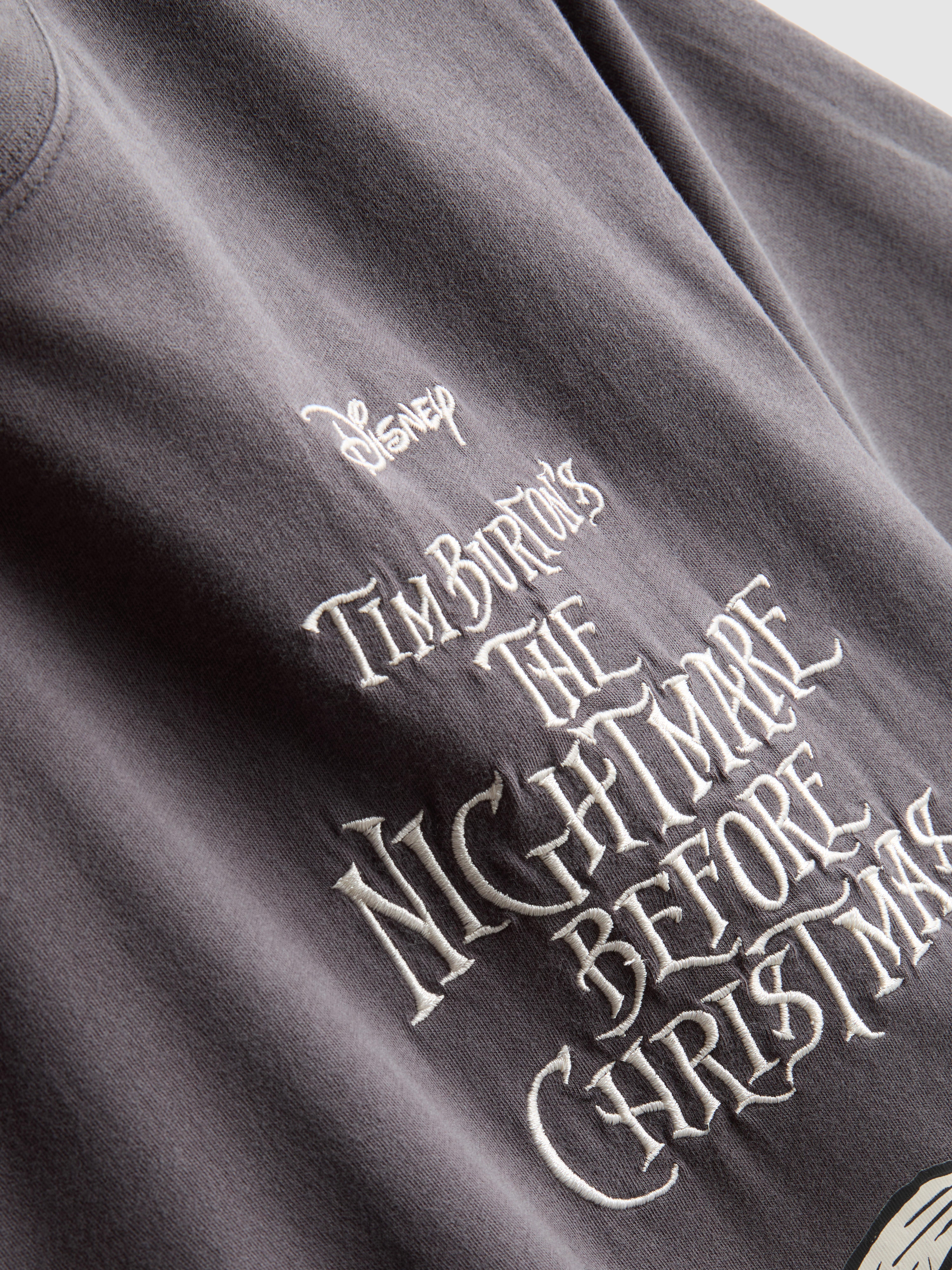 Disney Tim Burton's The Nightmare Before Christmas Graphic Tee - Charcoal