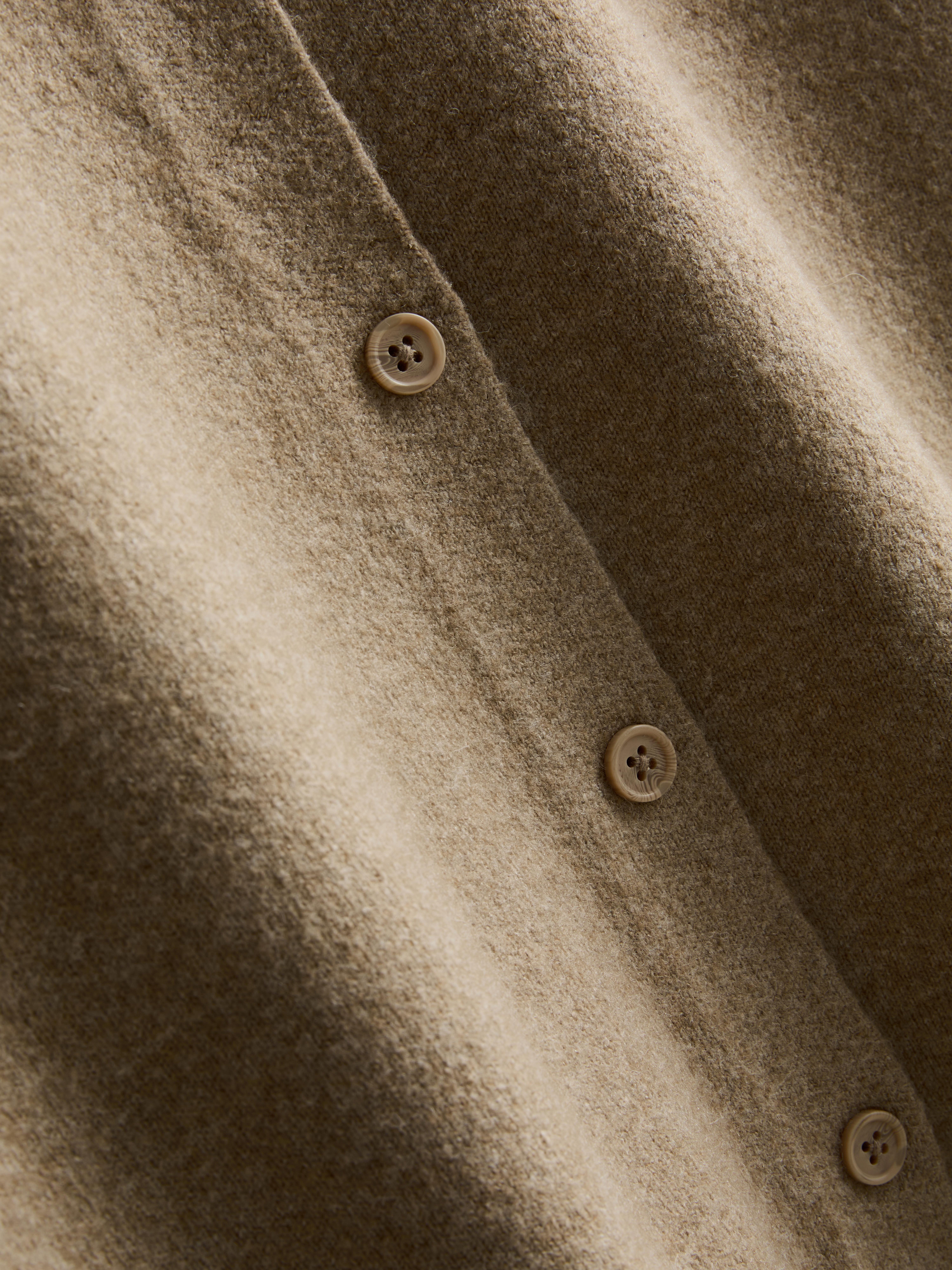 Knitted Double Layered Cardigan - Oatmeal