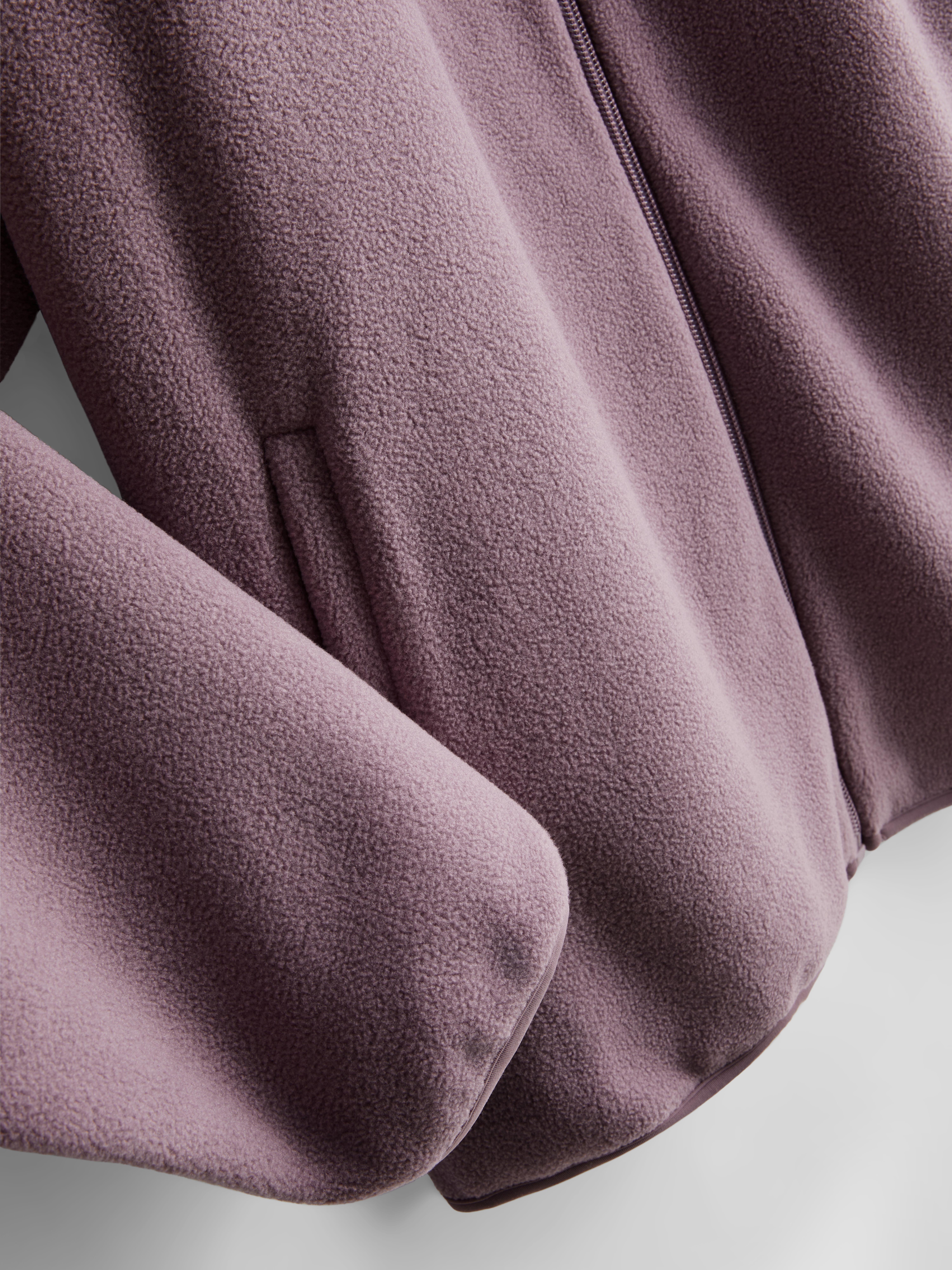 Zip-Up Funnel Neck Fleece - Pink
