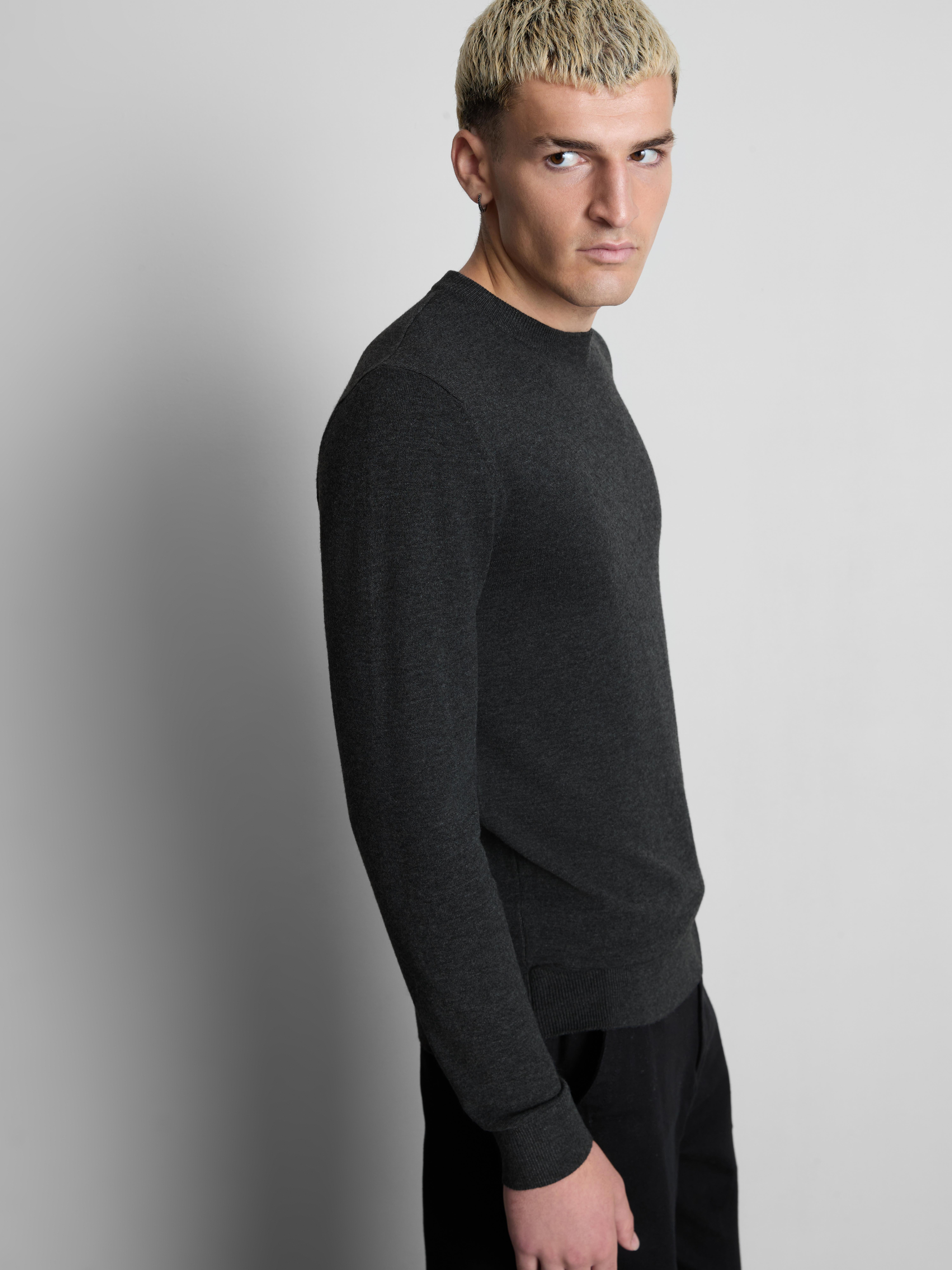 Crew Neck Sweater - Charcoal