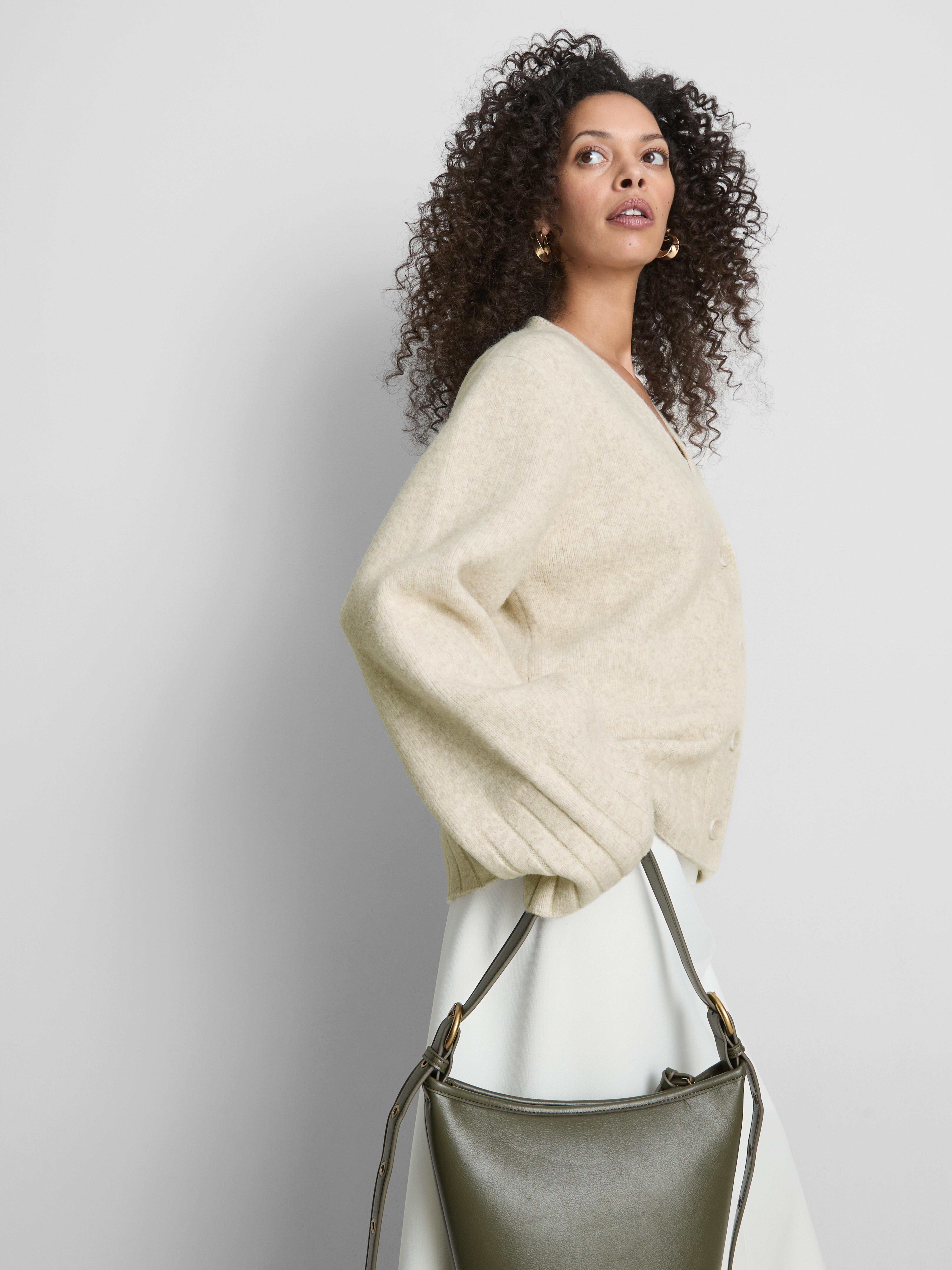 Relaxed Wide Sleeve Cardigan - Ivory
