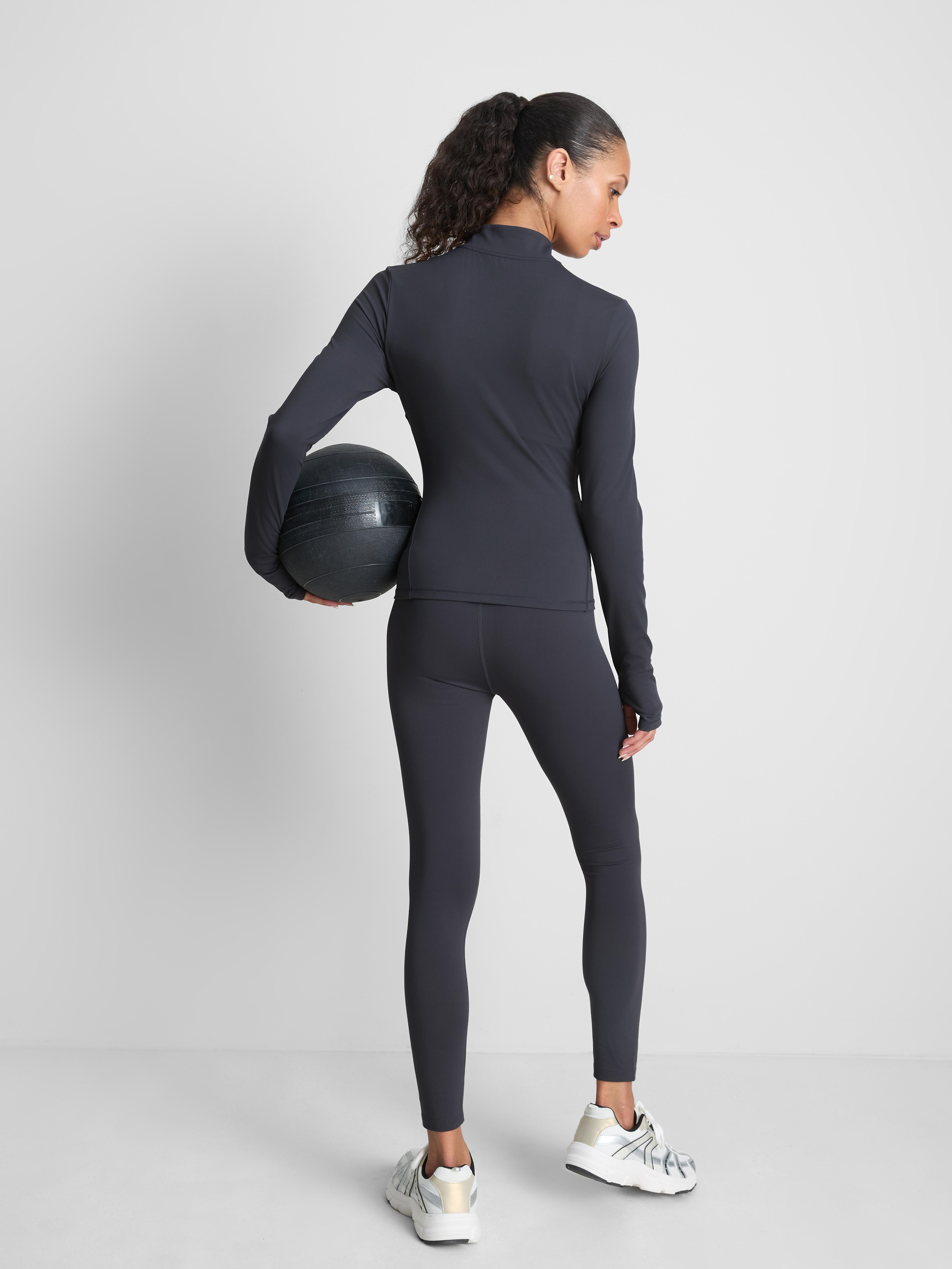 Buttery Soft Zip Through Active Jacket - Petrol