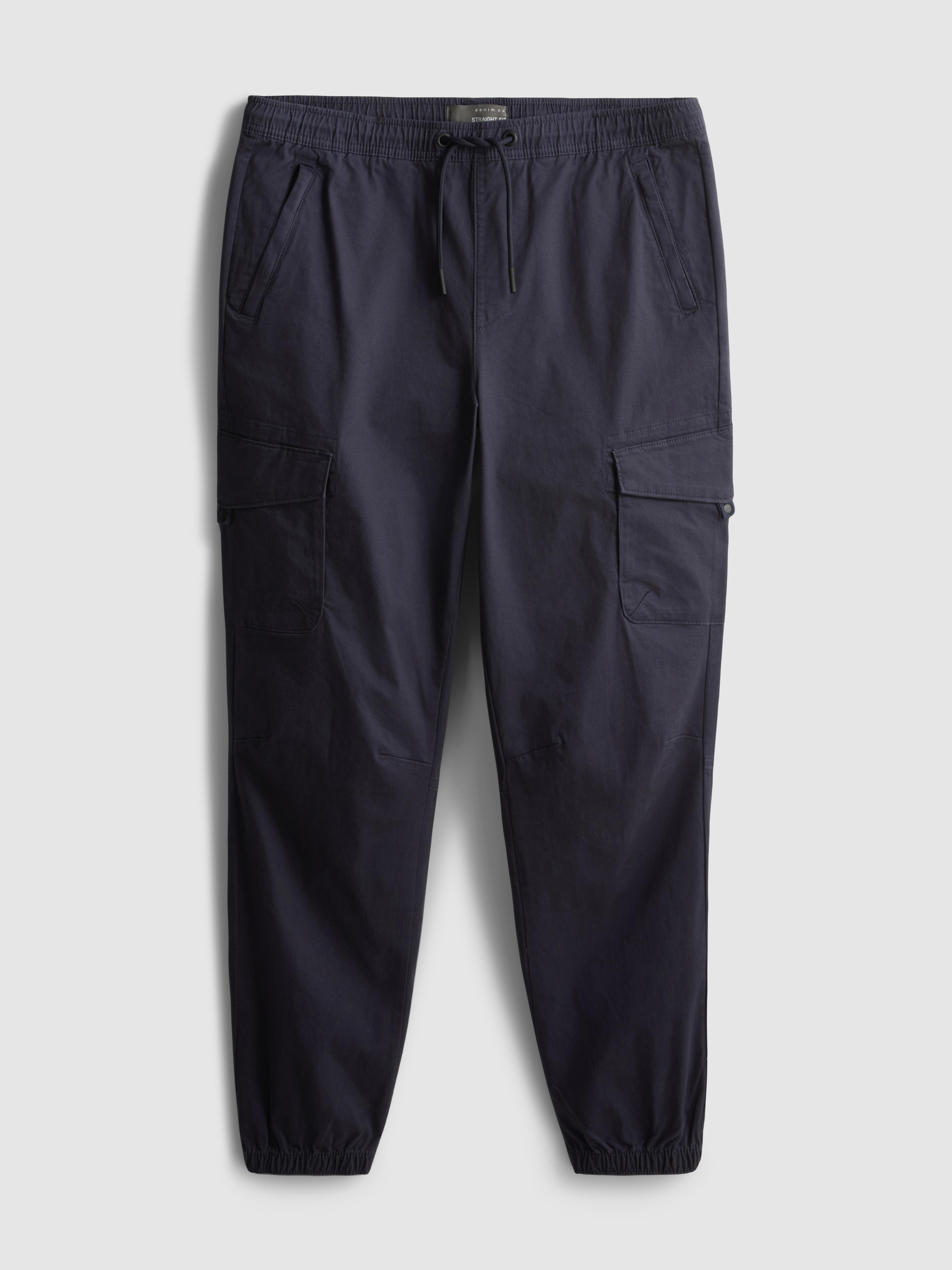 Cuffed Cargo Joggers - Blue