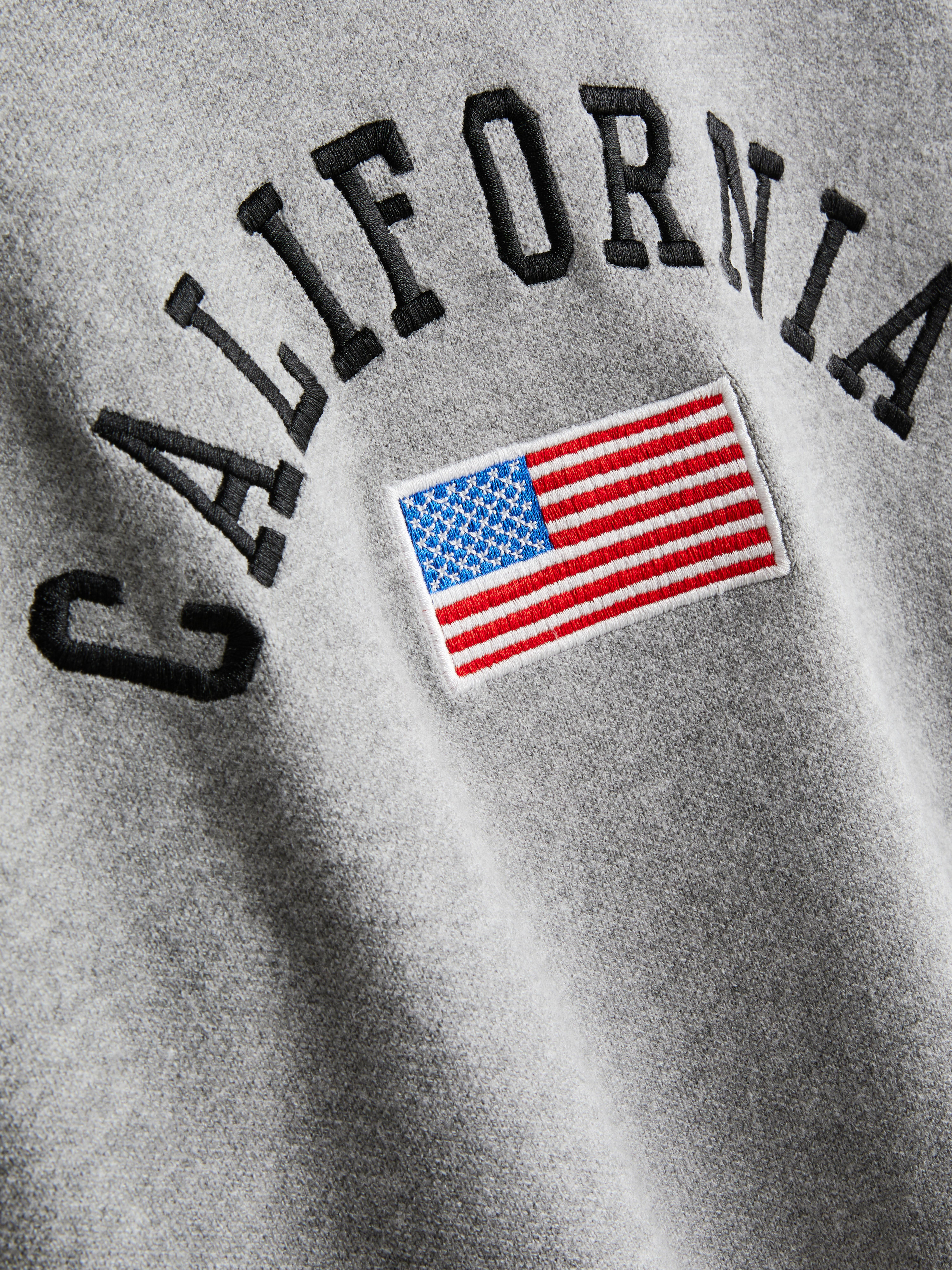 Knitted Crewneck Slogan Sweater - Gray