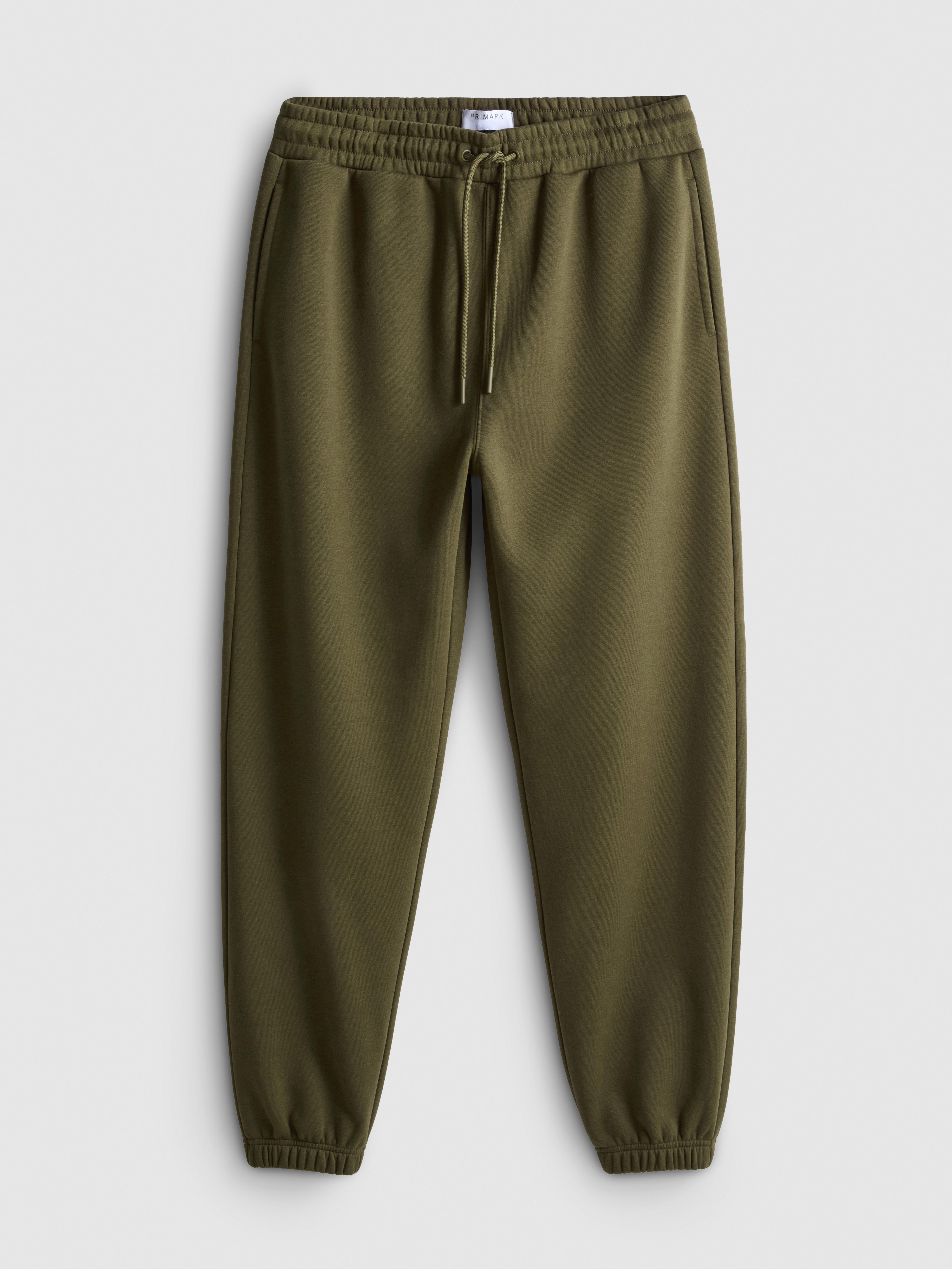 Drawstring Cuffed Joggers - Olive