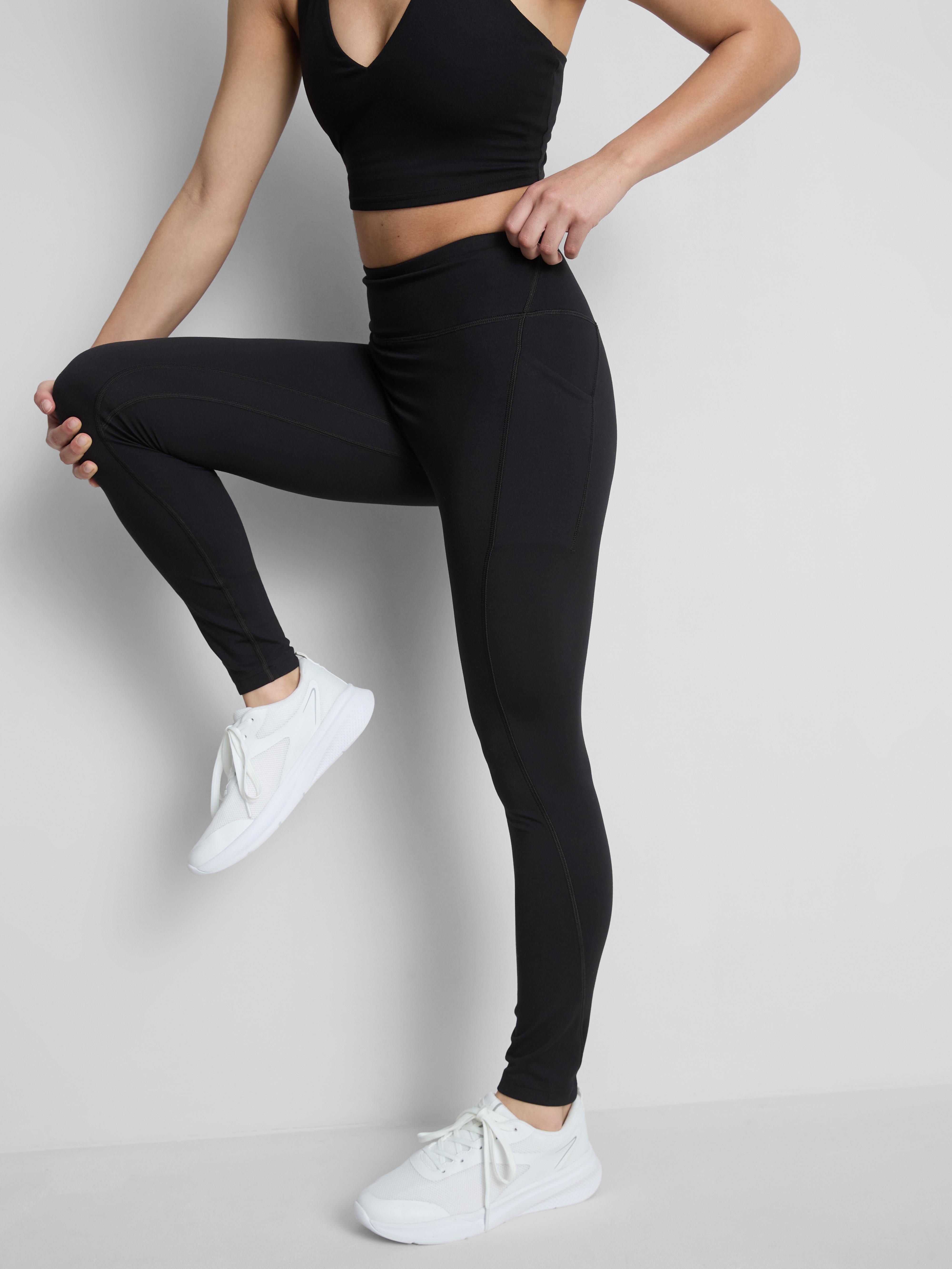 High-Waisted Smooth Support Active Leggings - Black