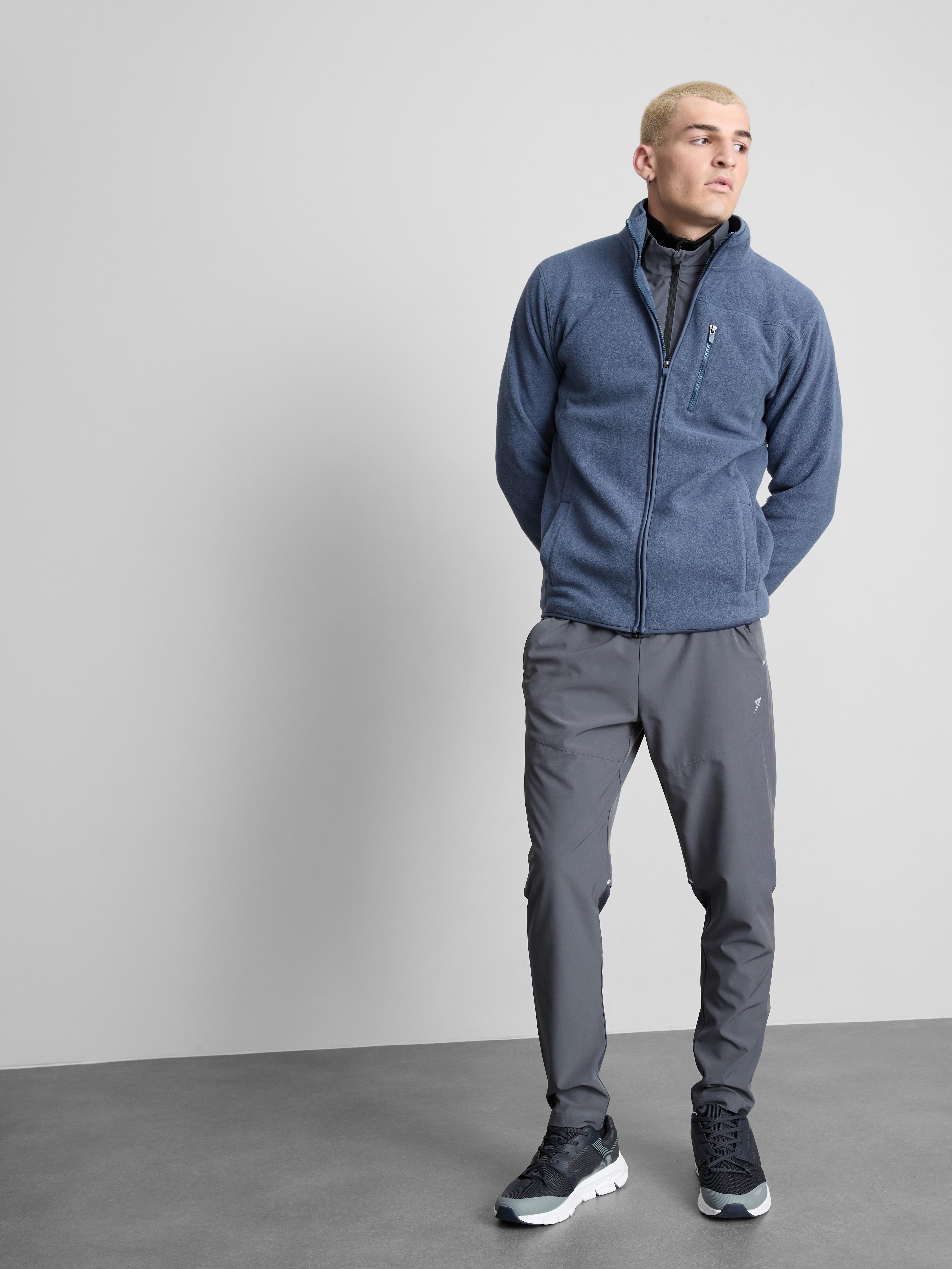 Zip-Up Fleece Jacket - Blue