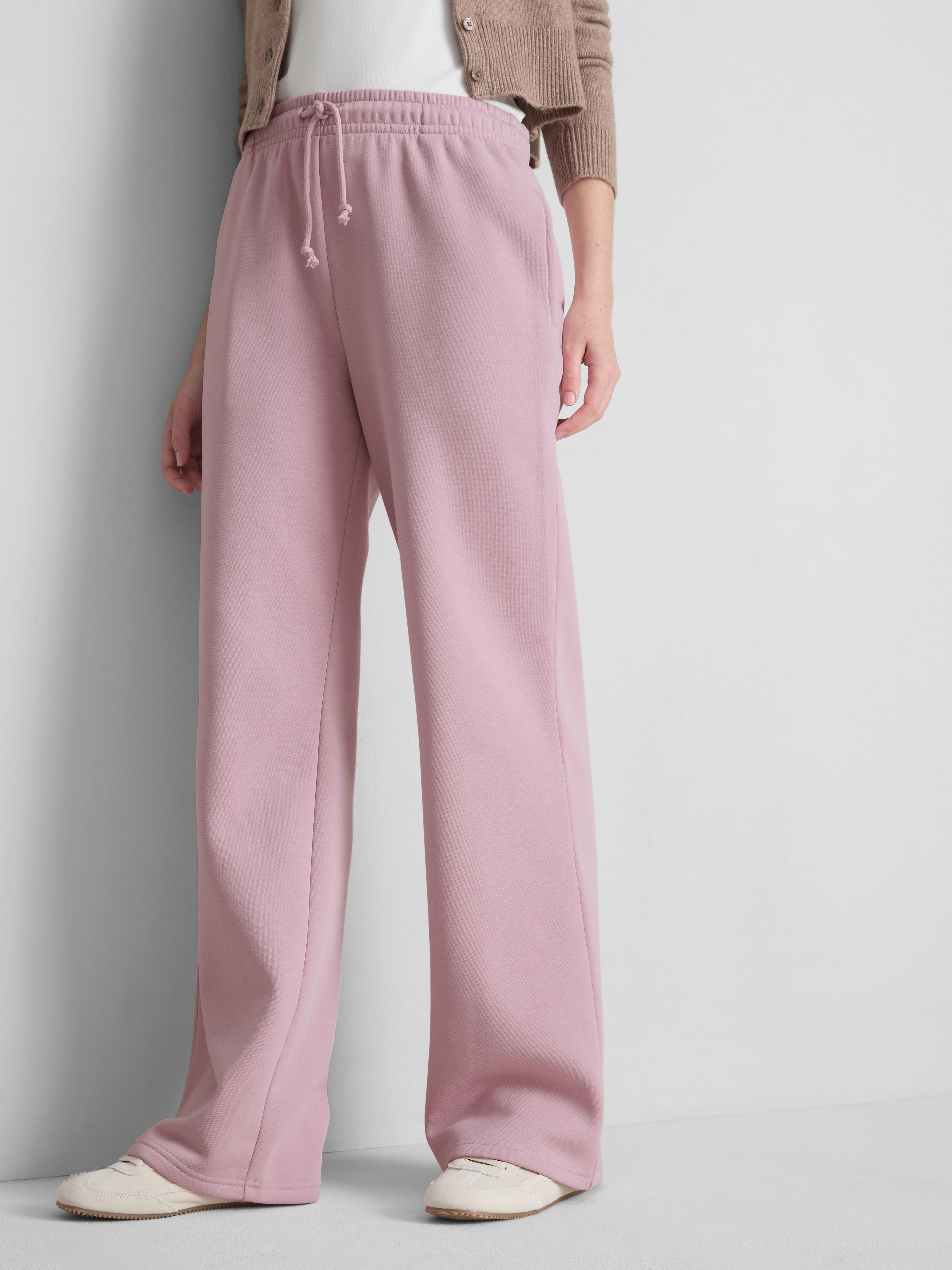 Cotton-Blend Straight-Leg Joggers - Light Pink