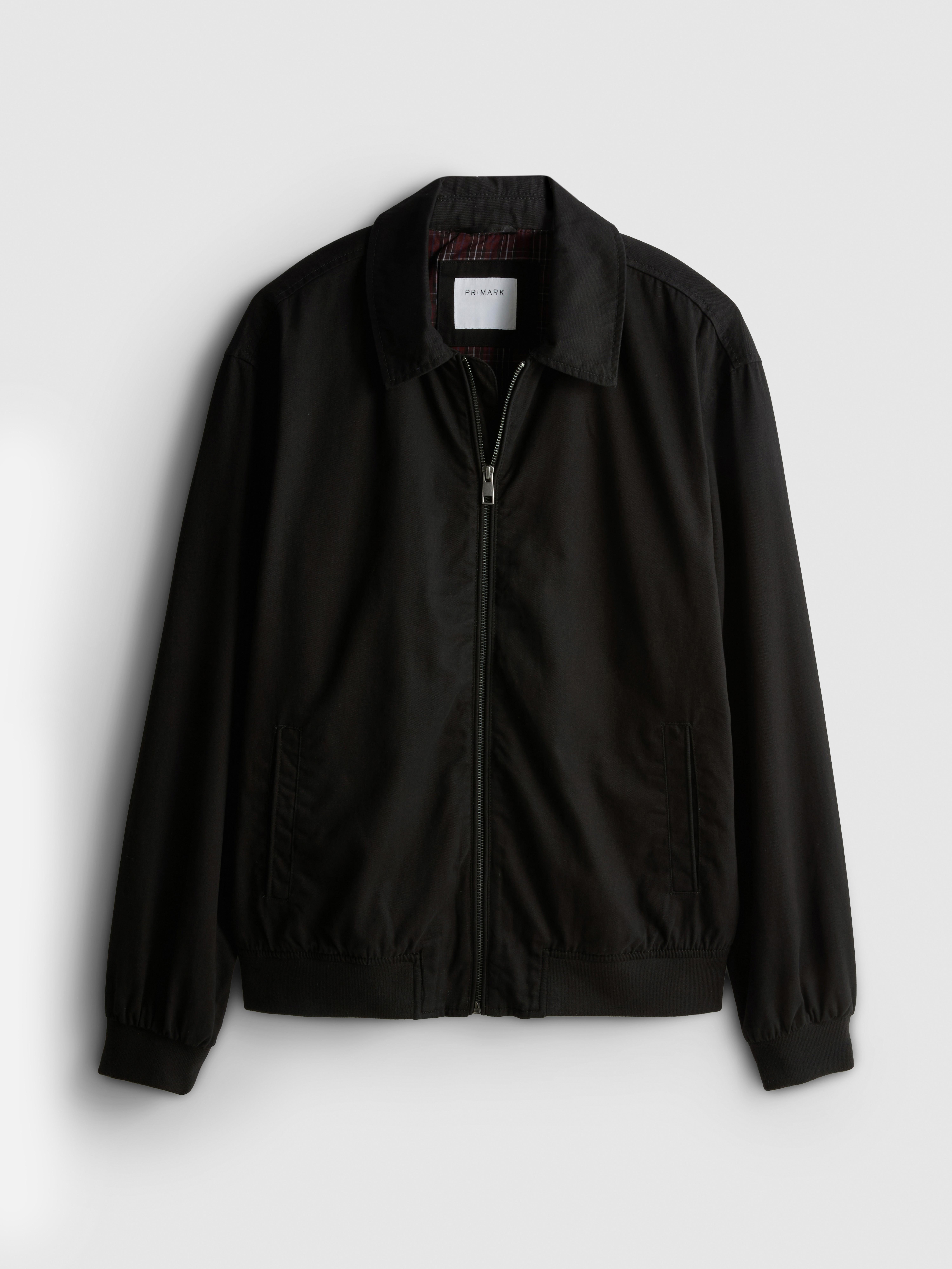 Collared Harrington Jacket - Black