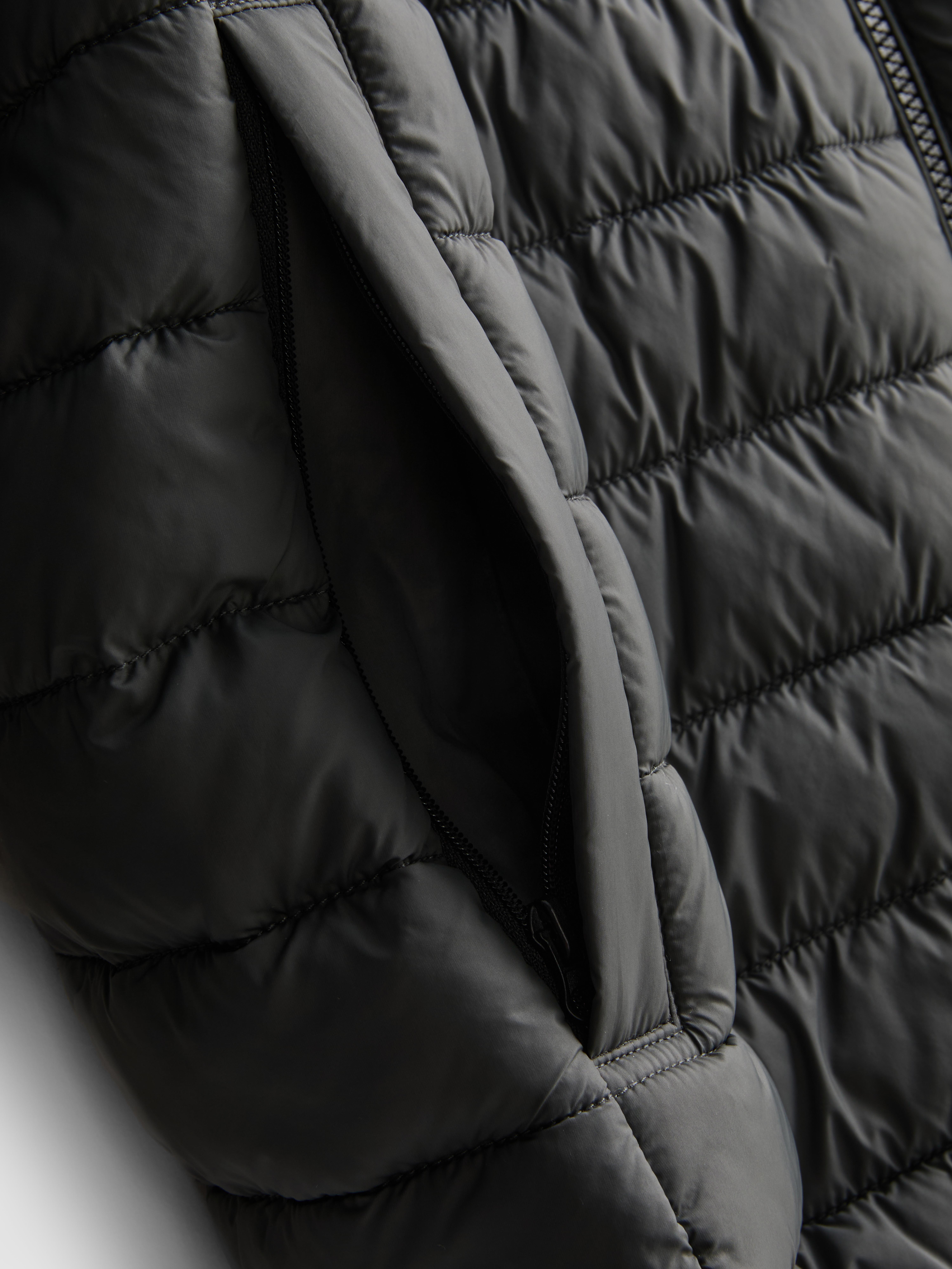Hooded Padded Jacket - Gray
