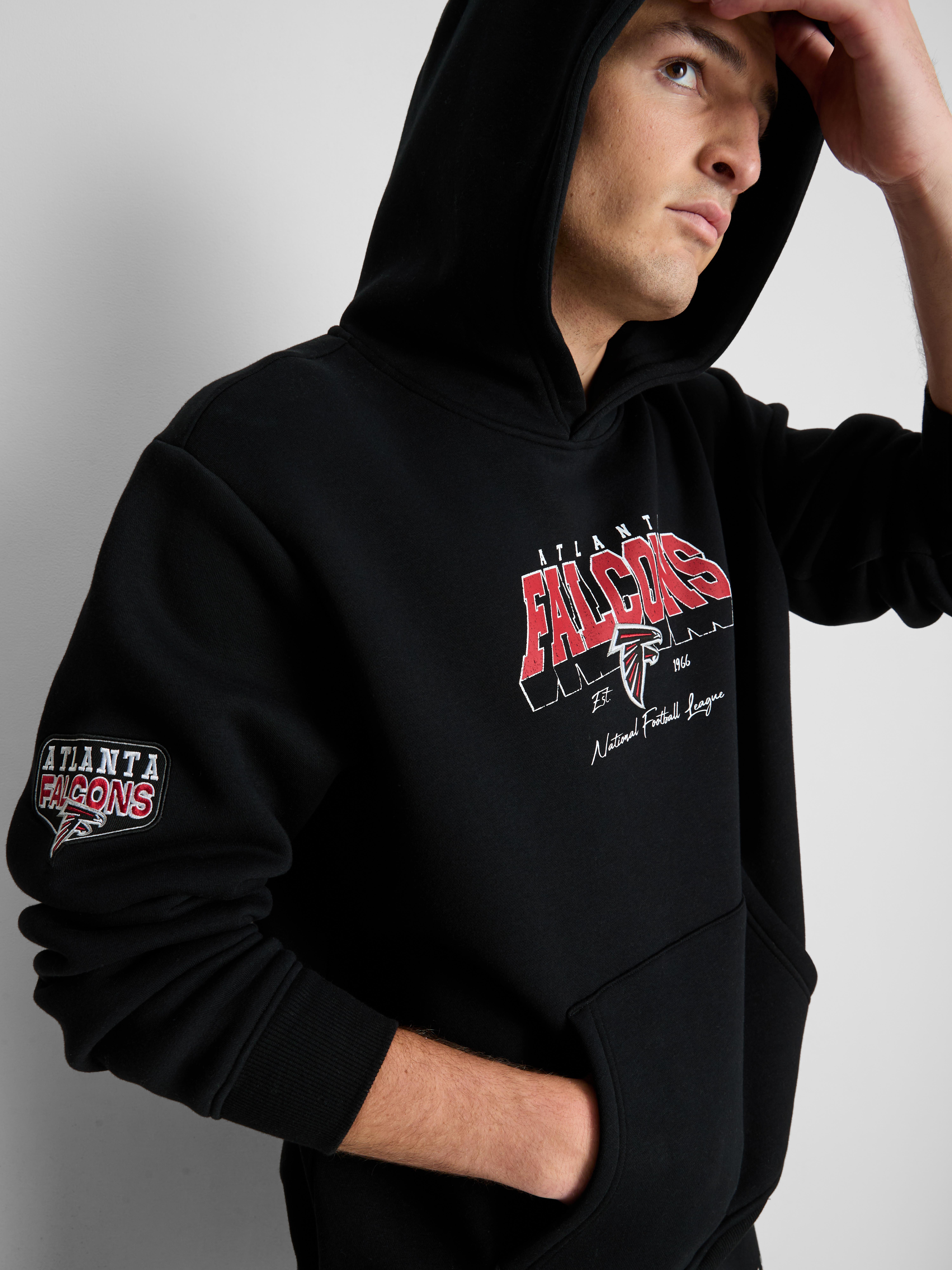 NFL Atlanta Falcons Cotton Rich Hoodie - Black