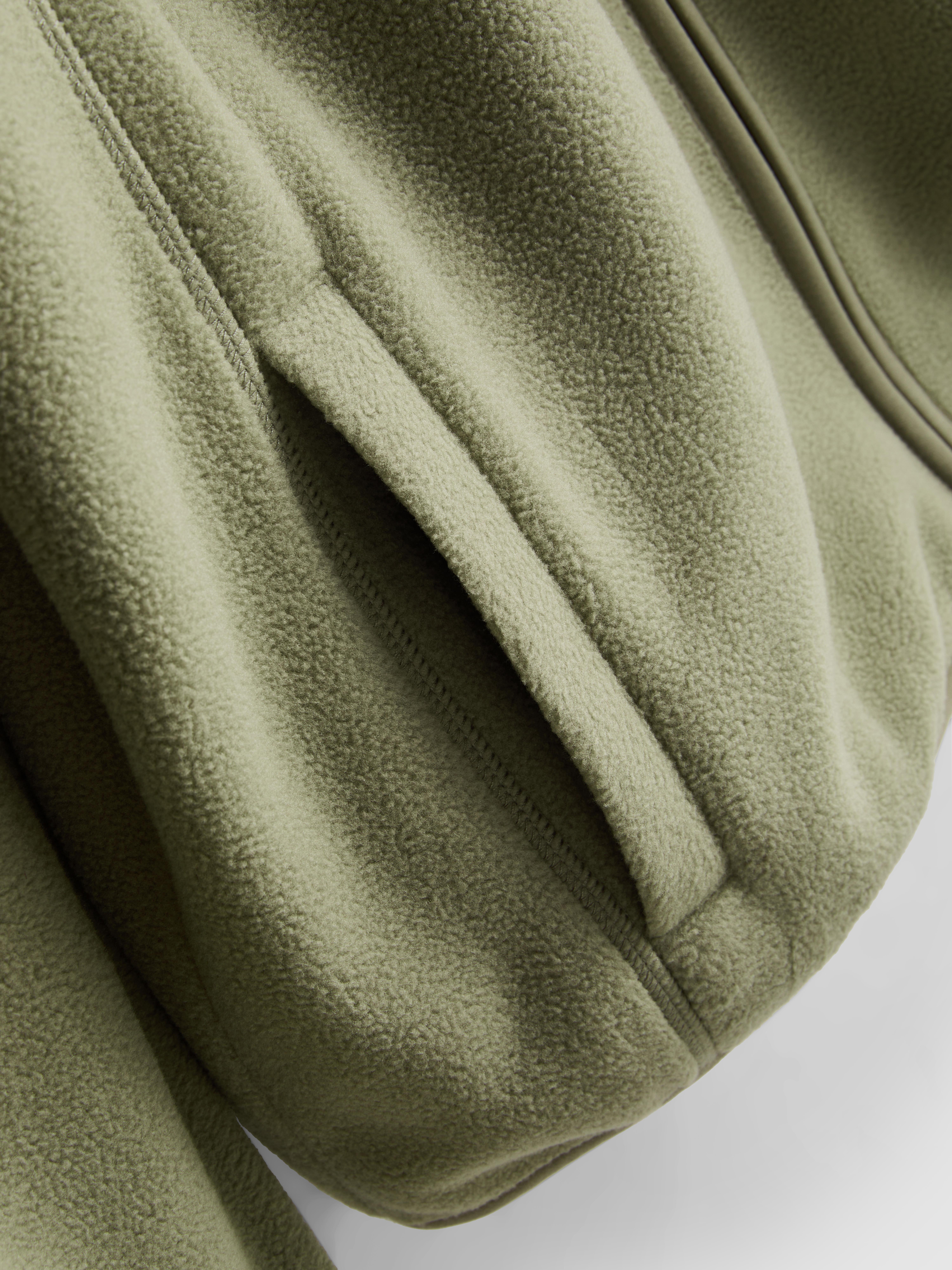 Zip-Up Fleece Jacket - Olive