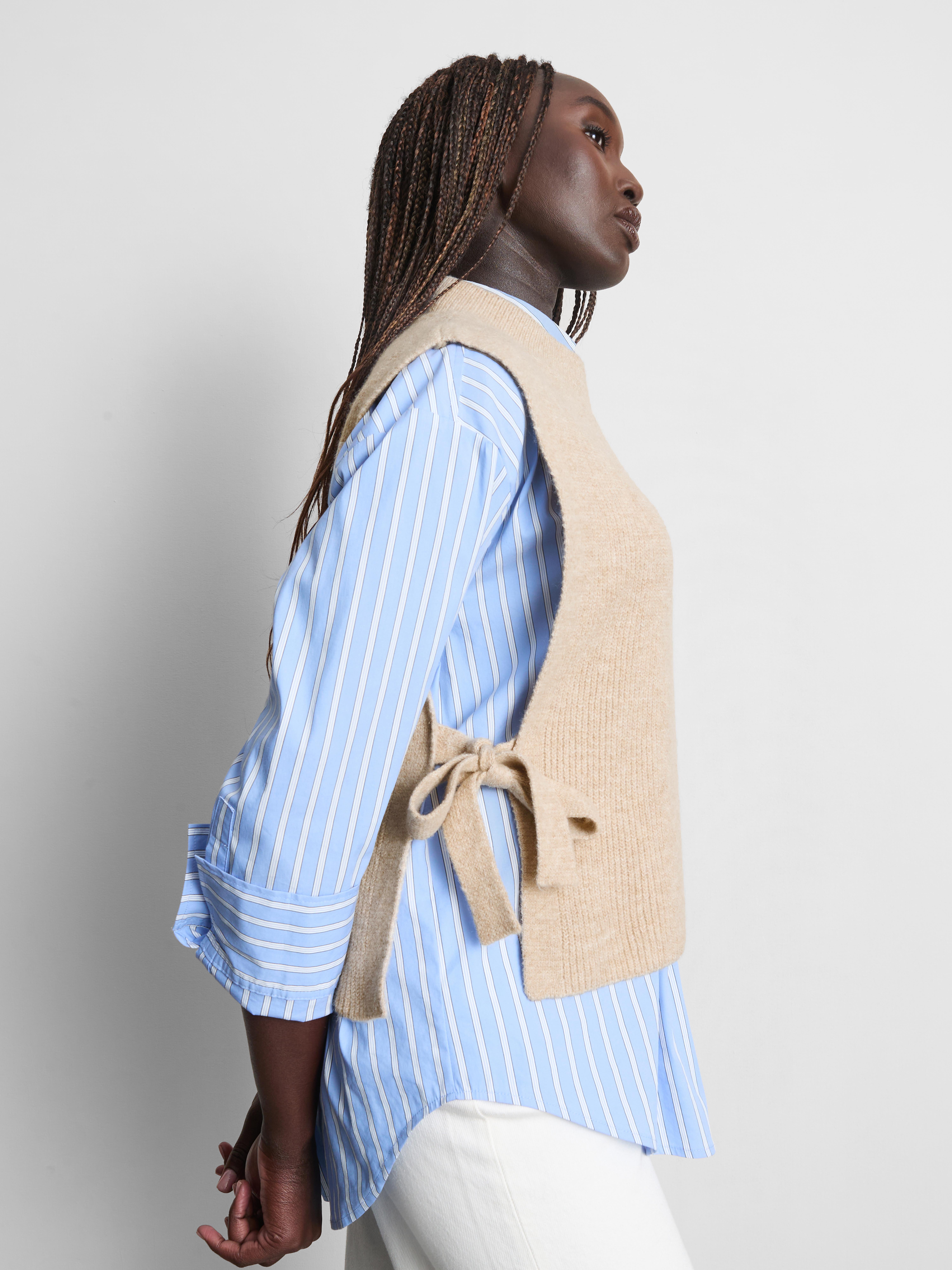 Rib-Knit Bib - Oatmeal