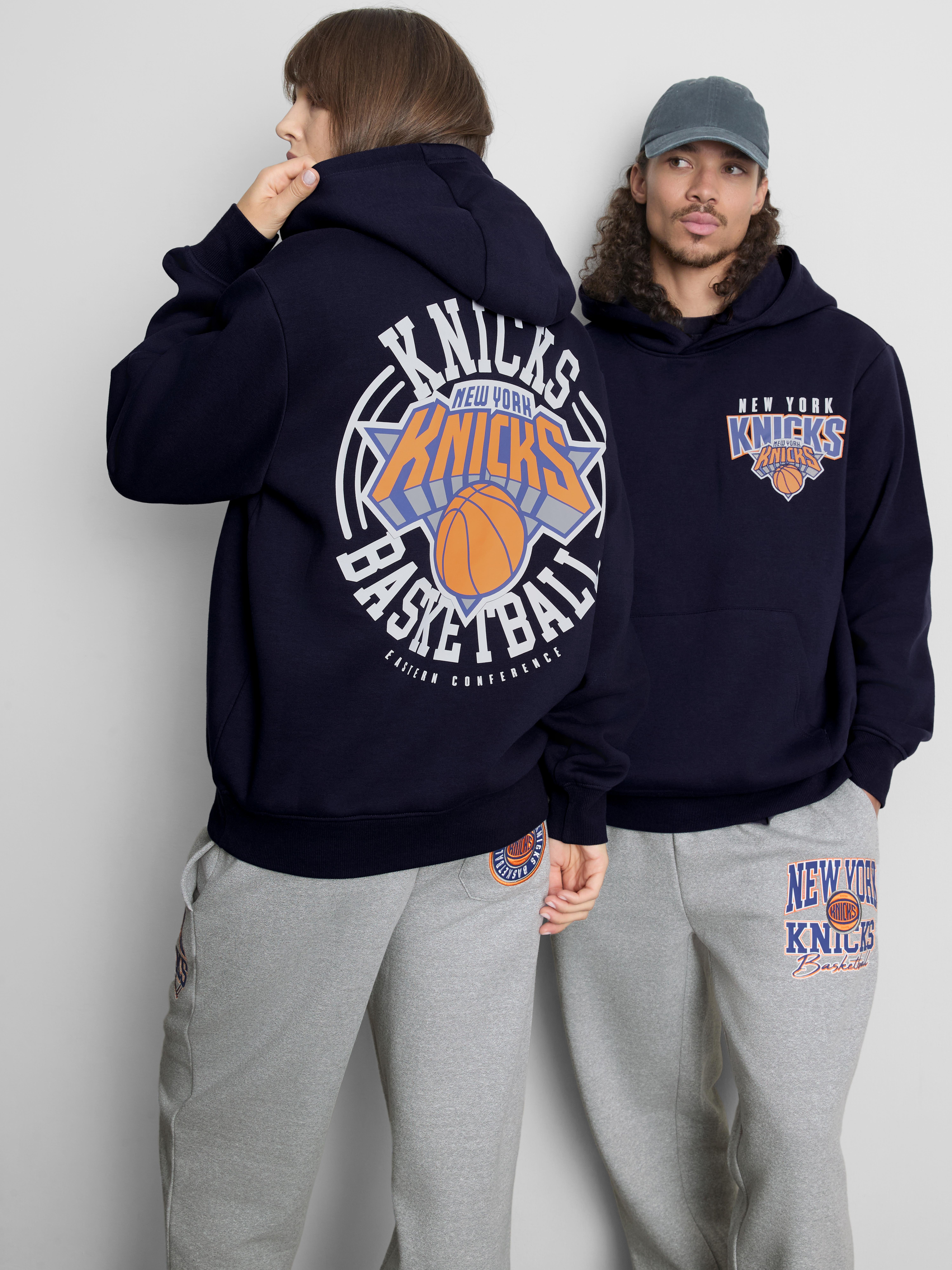 NBA New York Knicks Cotton-Rich Hoodie - Navy