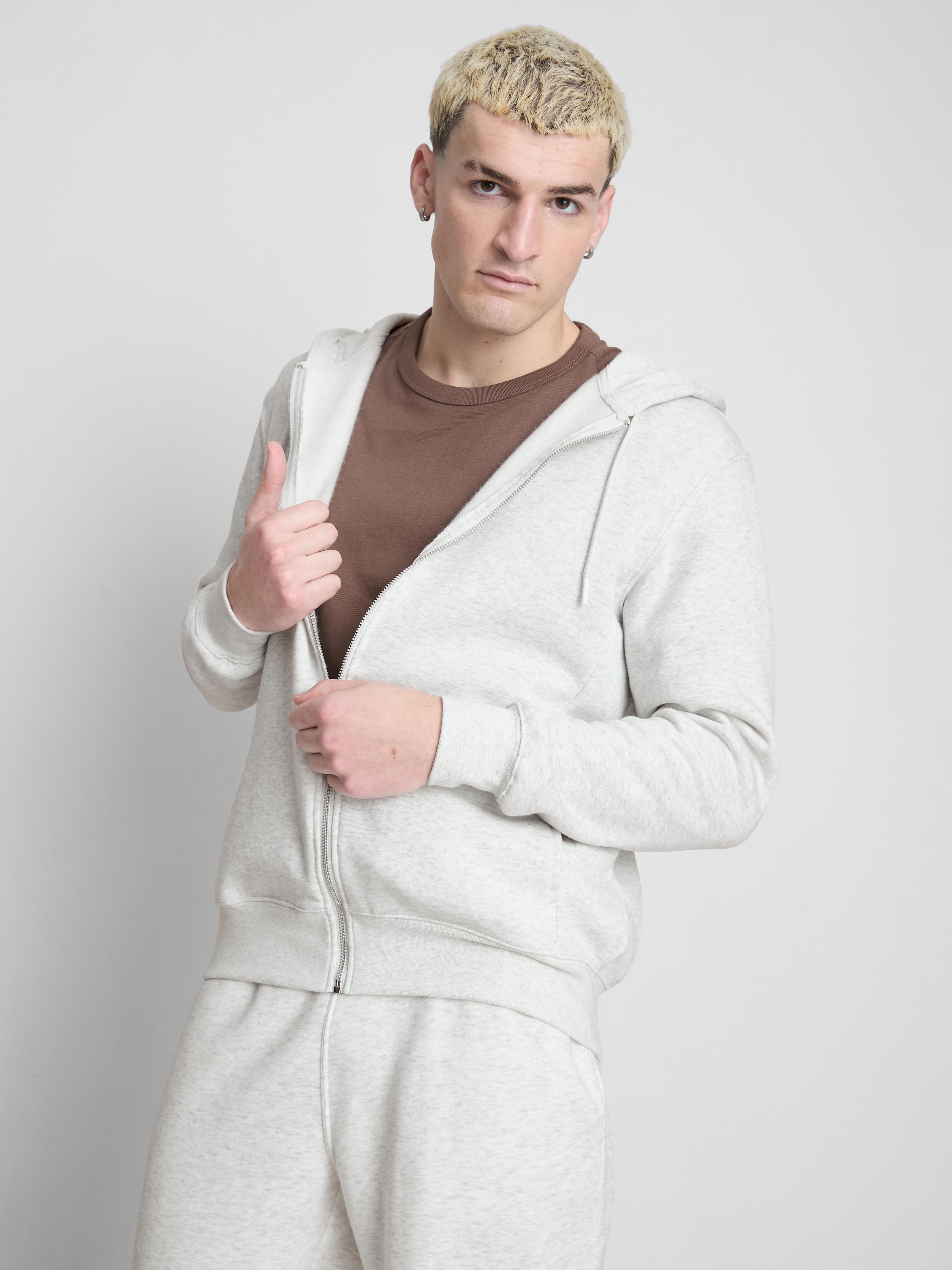 Zip Hoodie - Gray Heather