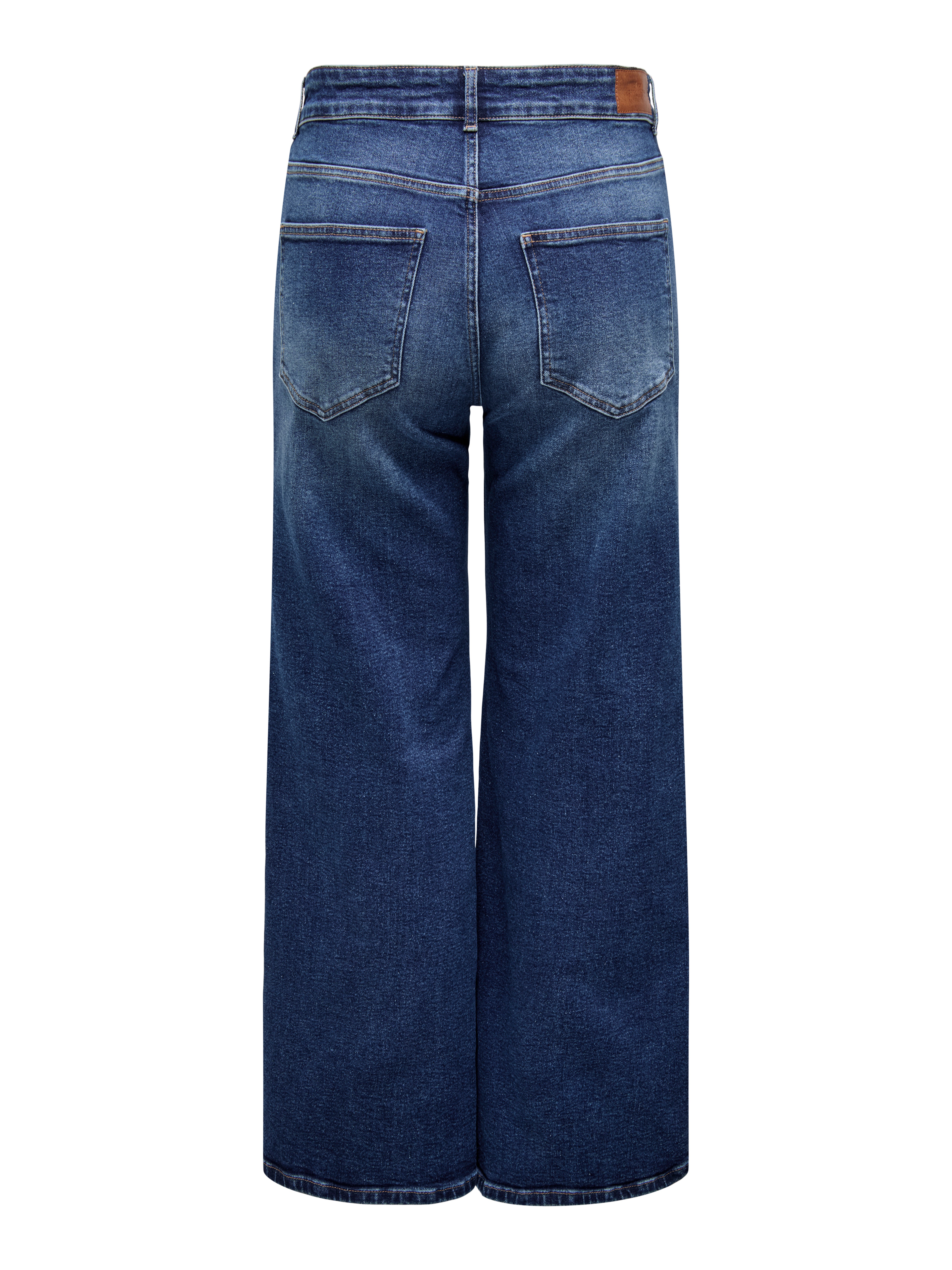 CARJUICY High waist Wide Leg Fit Jeans Dark Blue Denim