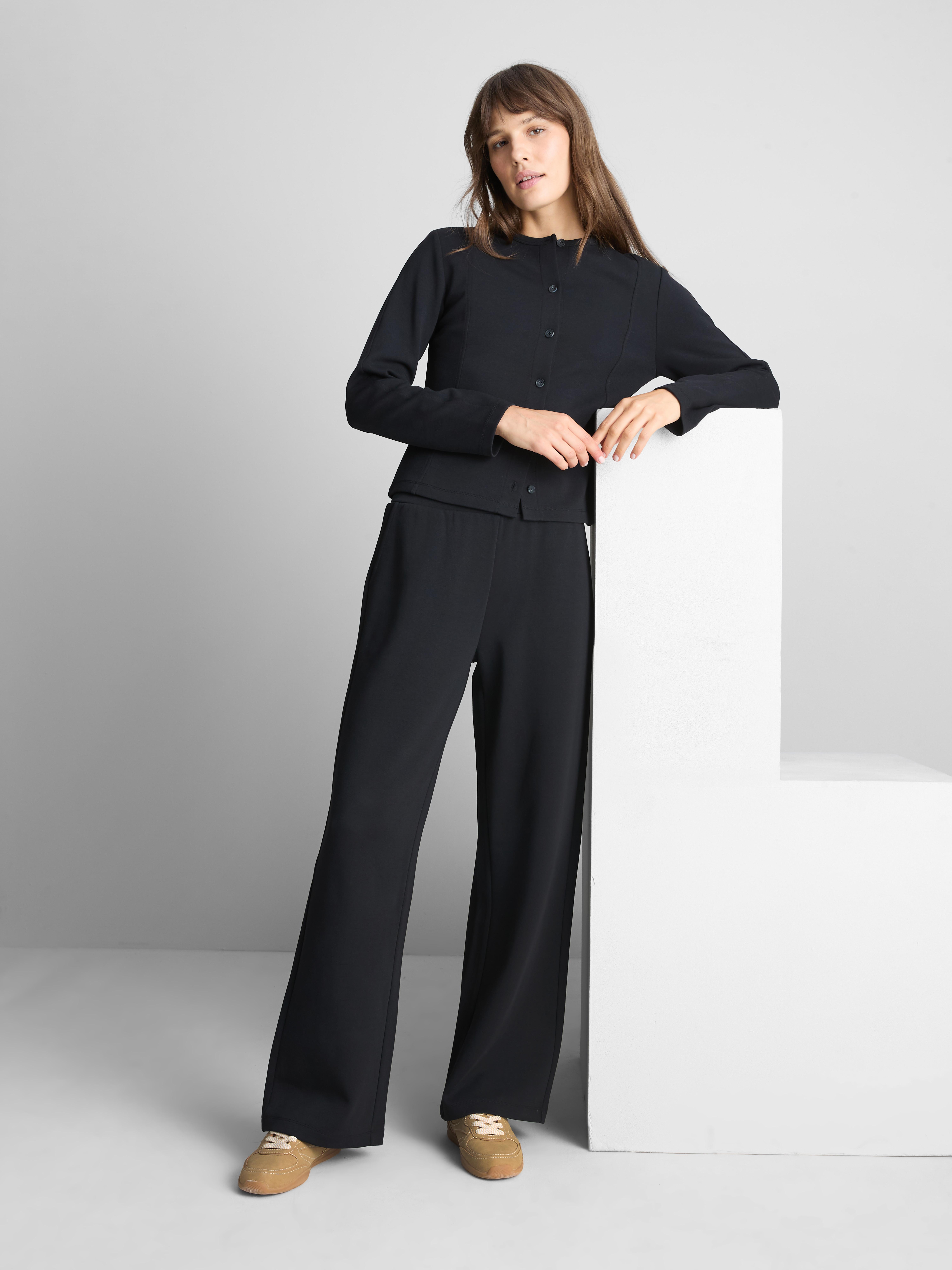 Paula Echevarría Wide Leg Joggers - Black