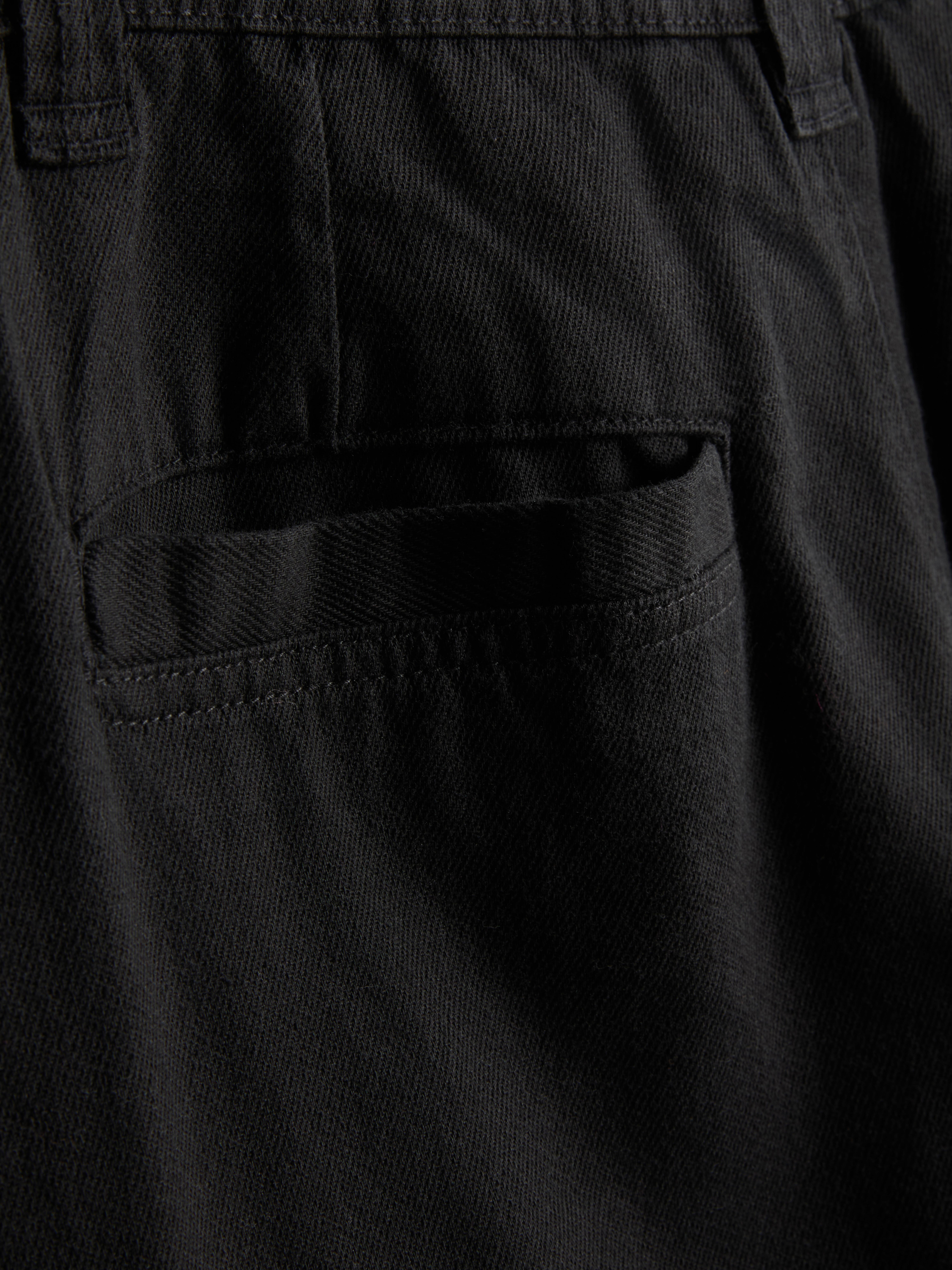 Mid-Rise Chino Pants - Black