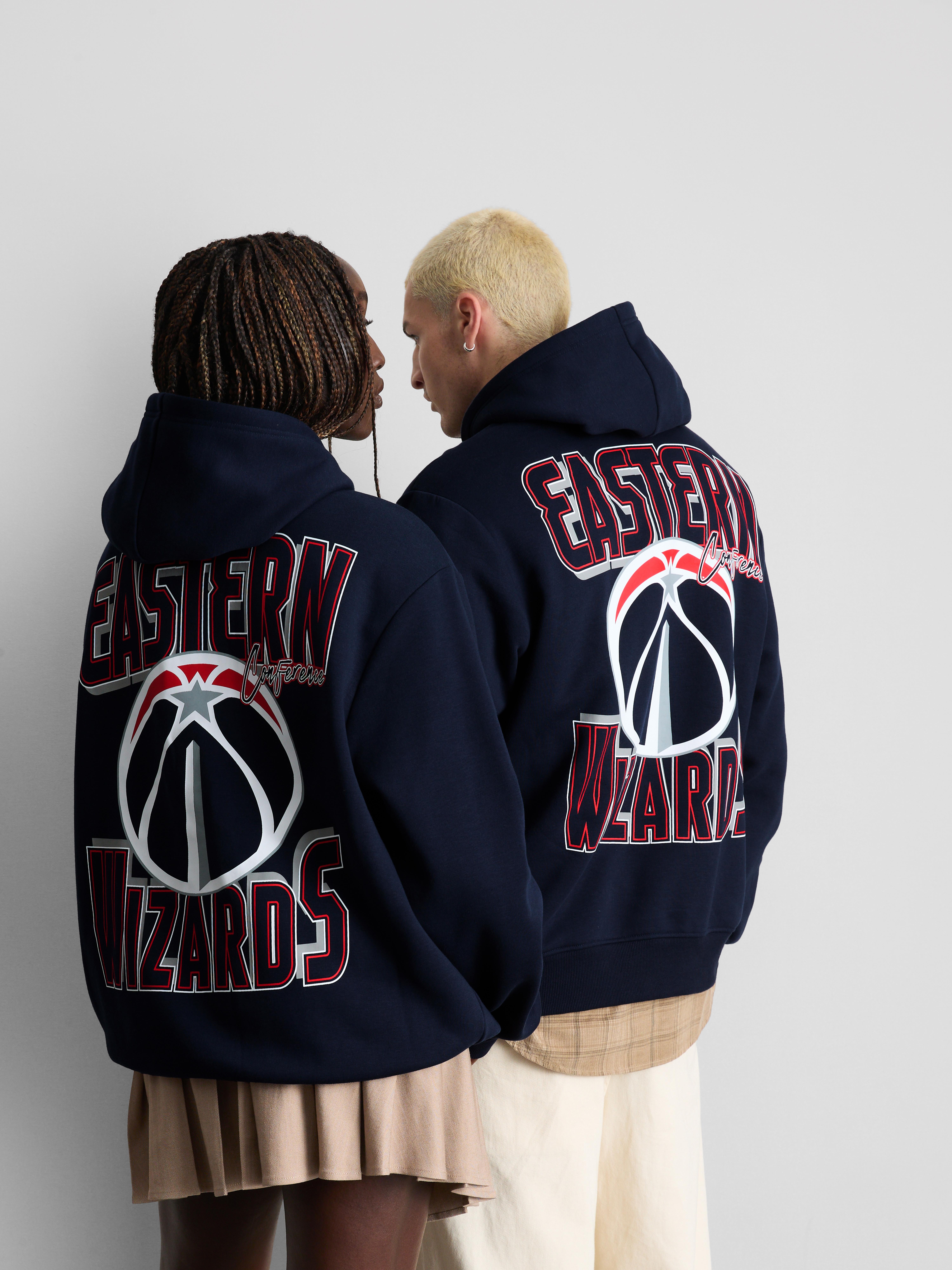 NBA Washington Wizards Cotton-Rich Hoodie - Navy