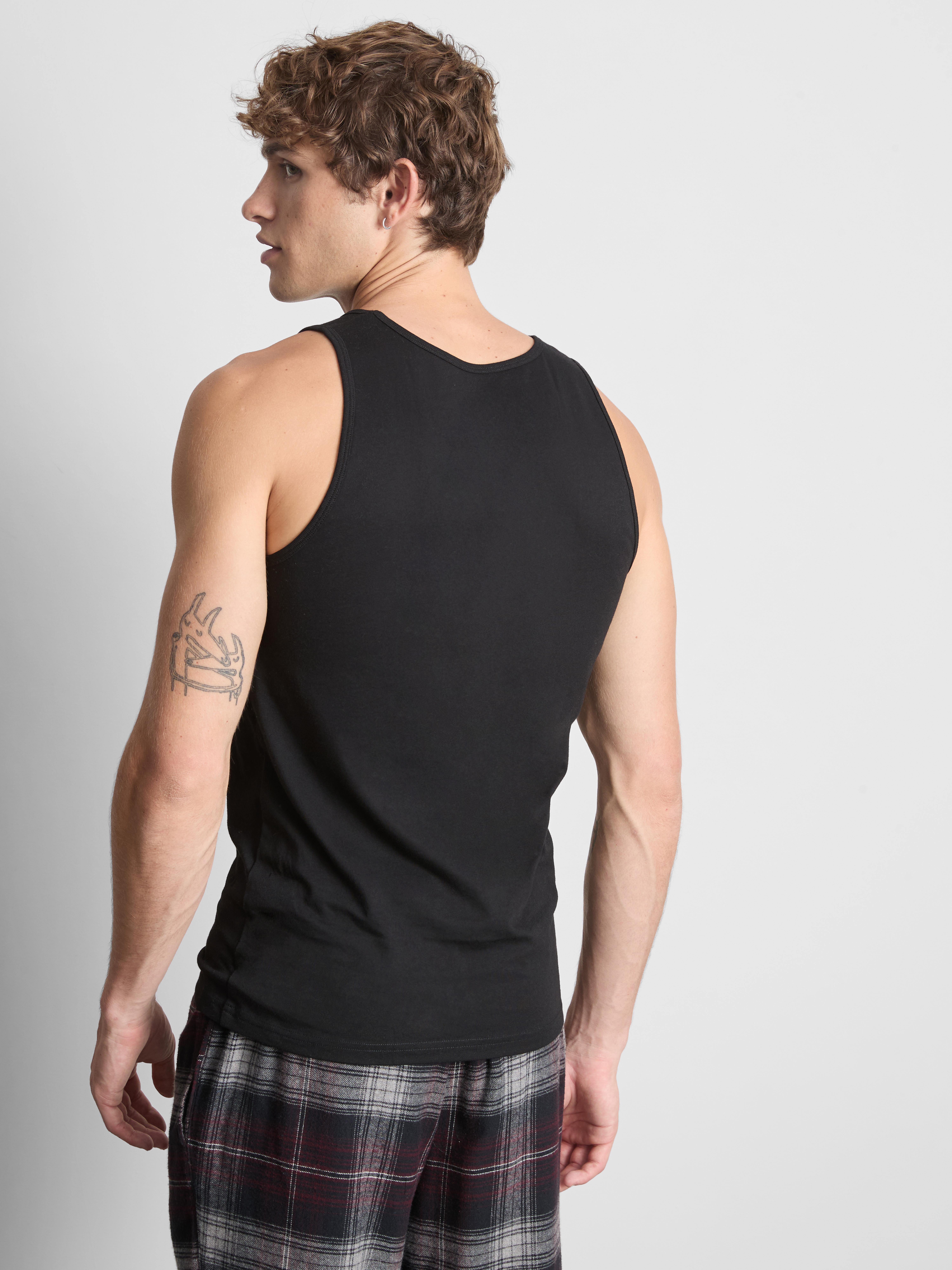 3-Pack Essential Tanks - Black
