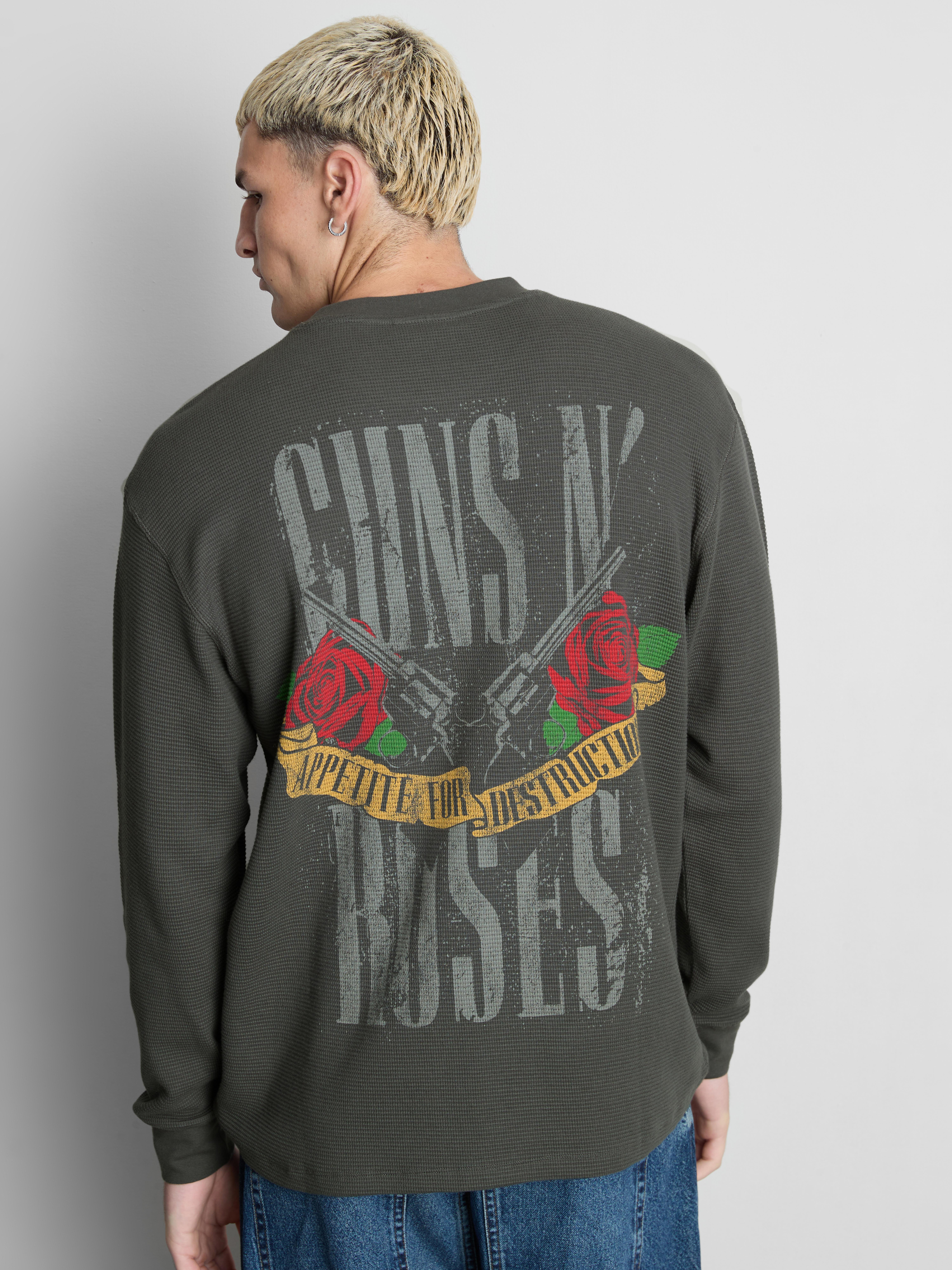 Guns N’ Roses Cotton Rich Long Sleeve T-Shirt - Gray