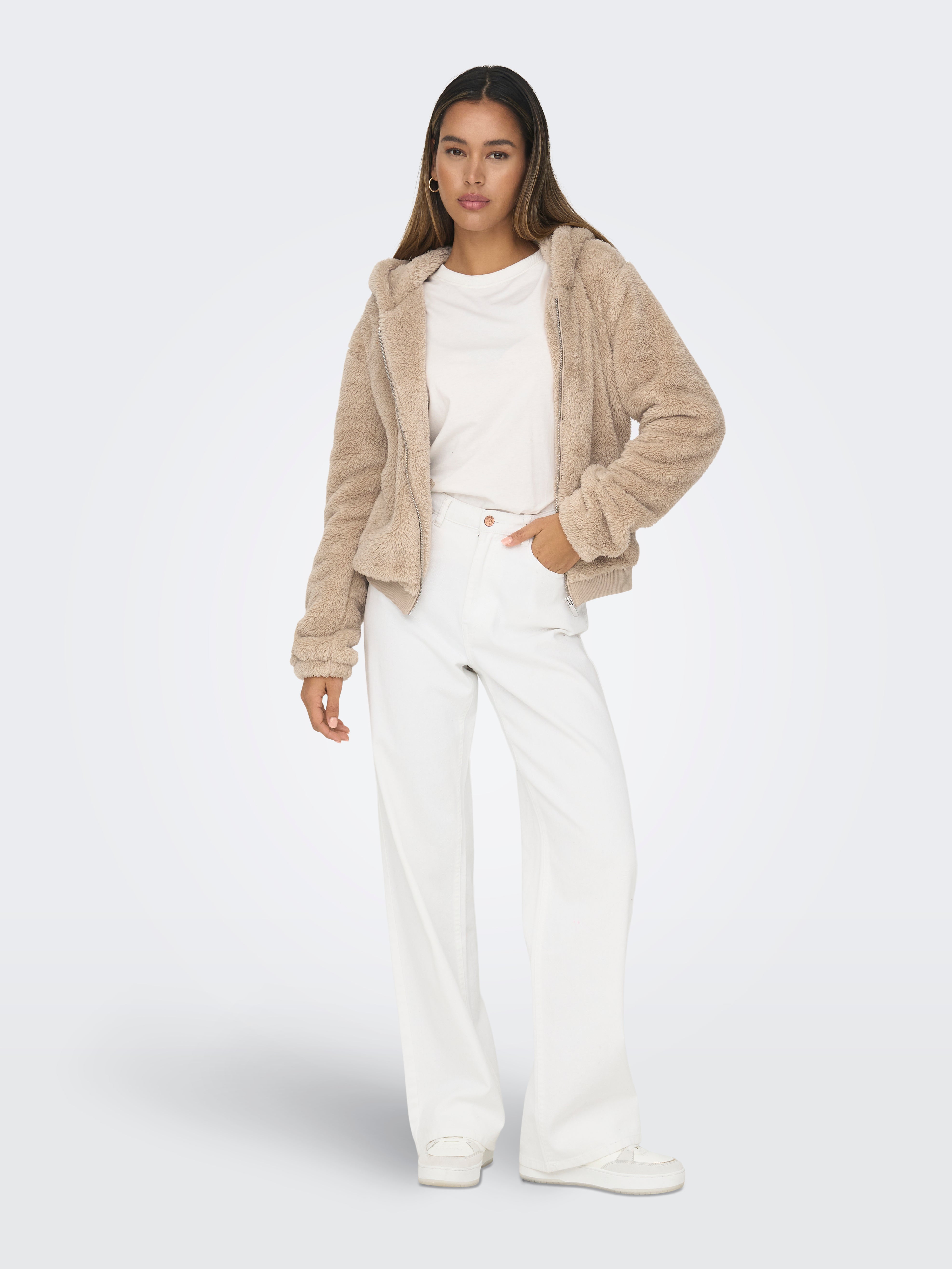 ONLNEWANNA Teddy coat Humus