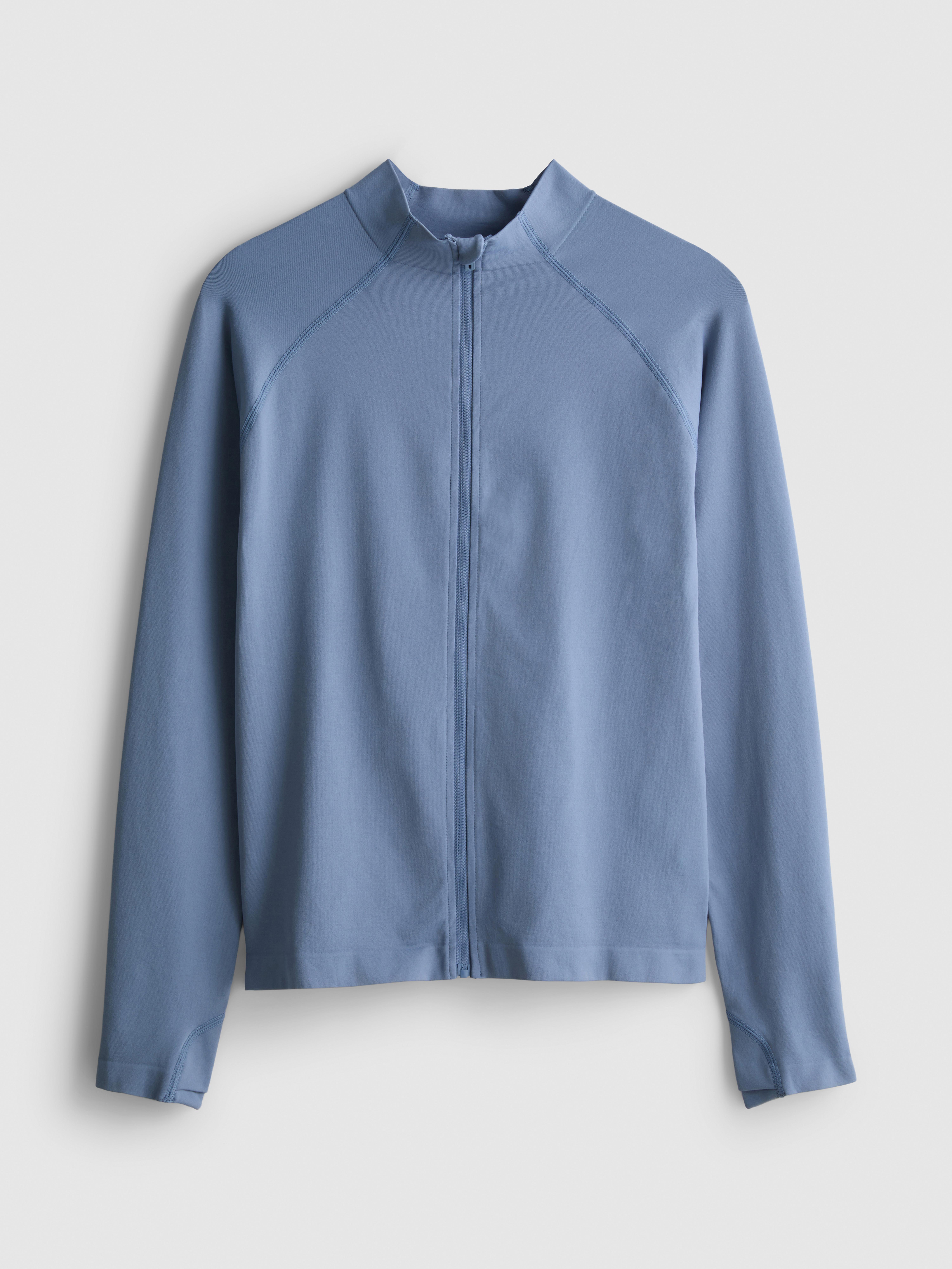 Super Soft Seamless Active Jacket - Mid Blue