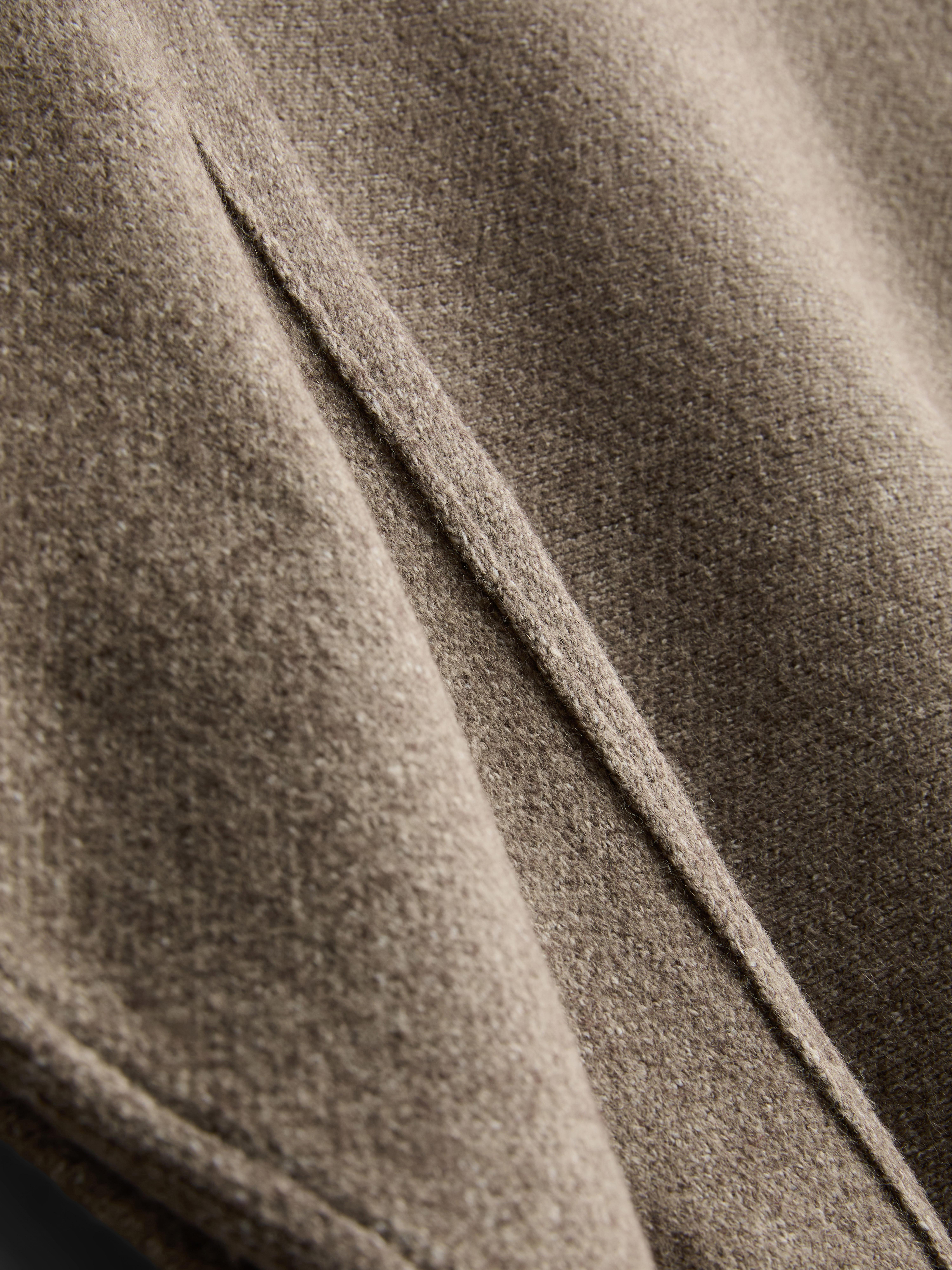 Oversized Knitted Cocoon Sweater - Taupe