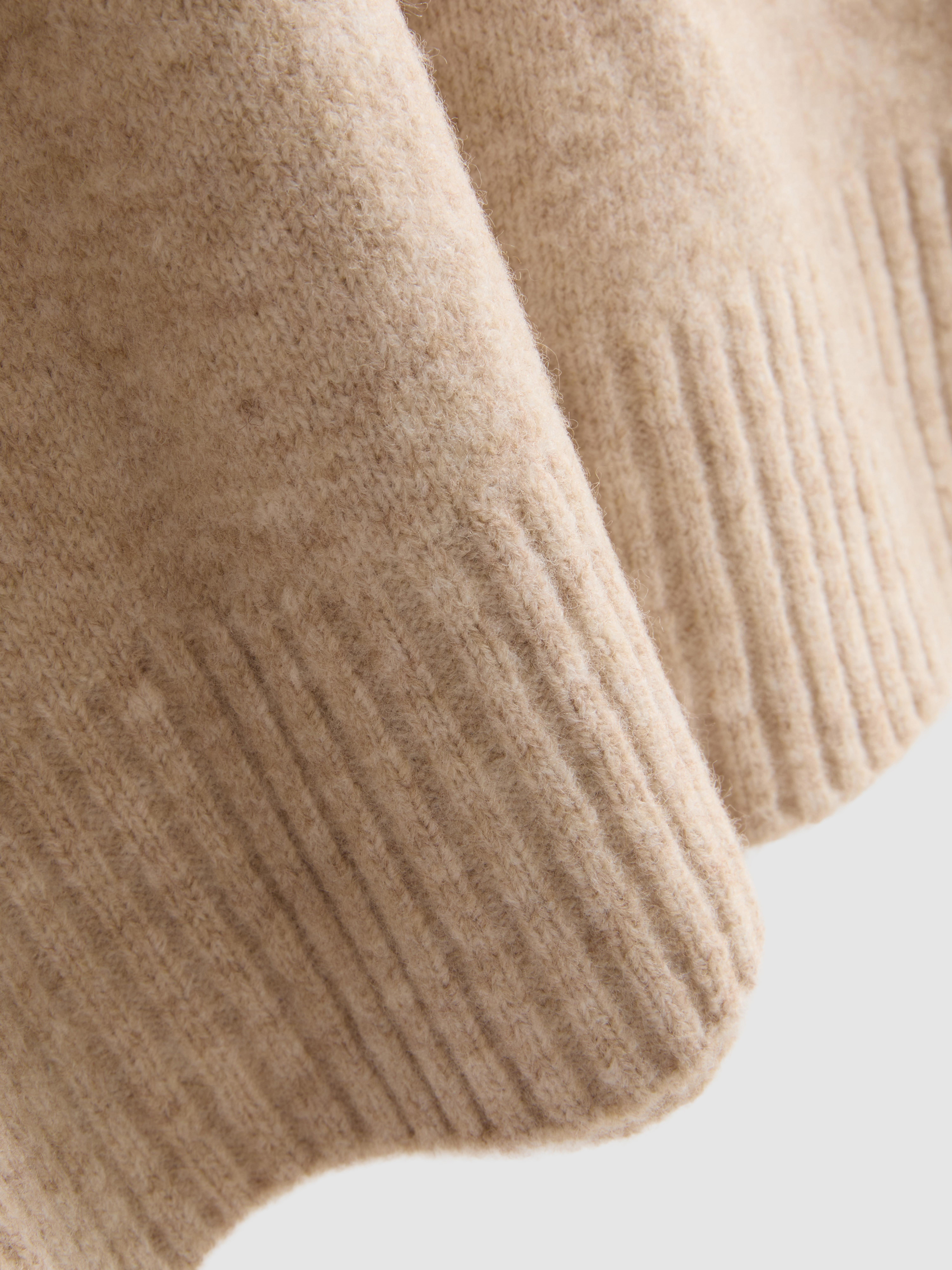 Classic Relaxed Knitted Cardigan - Oatmeal