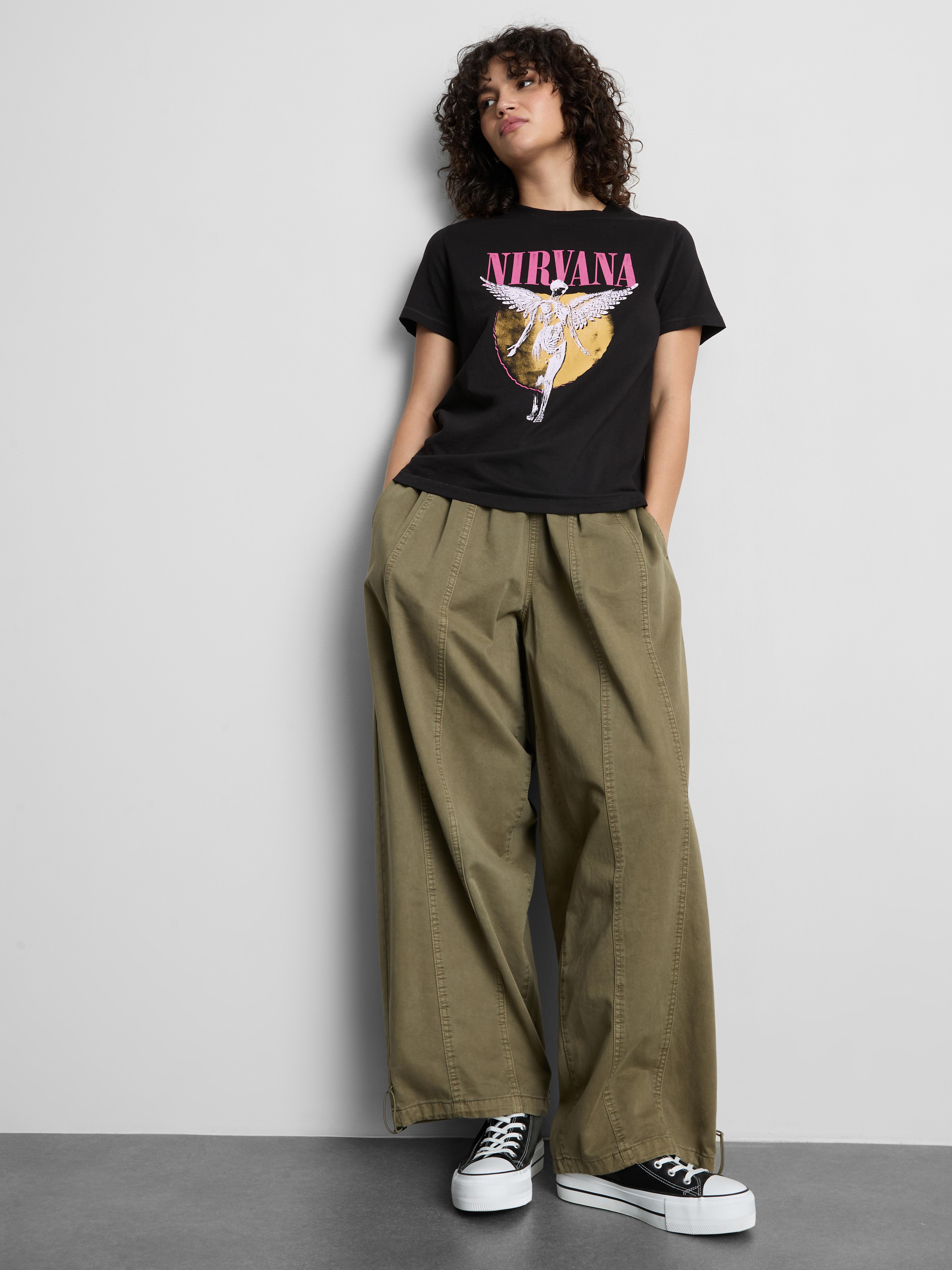 Nirvana Cotton Graphic Tee - Black