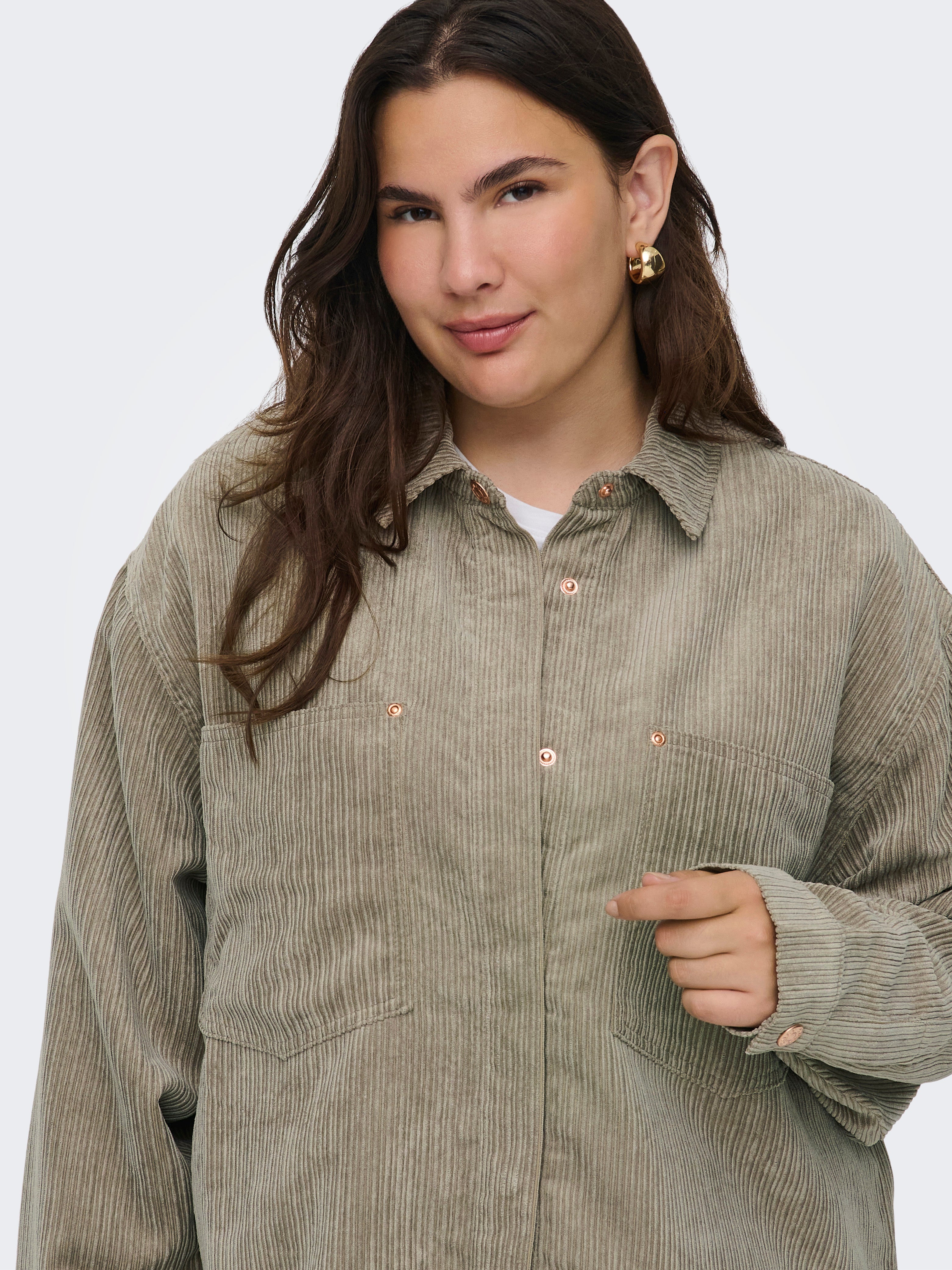 CARJANINE-RAI Corduroy Shirt Weathered Teak