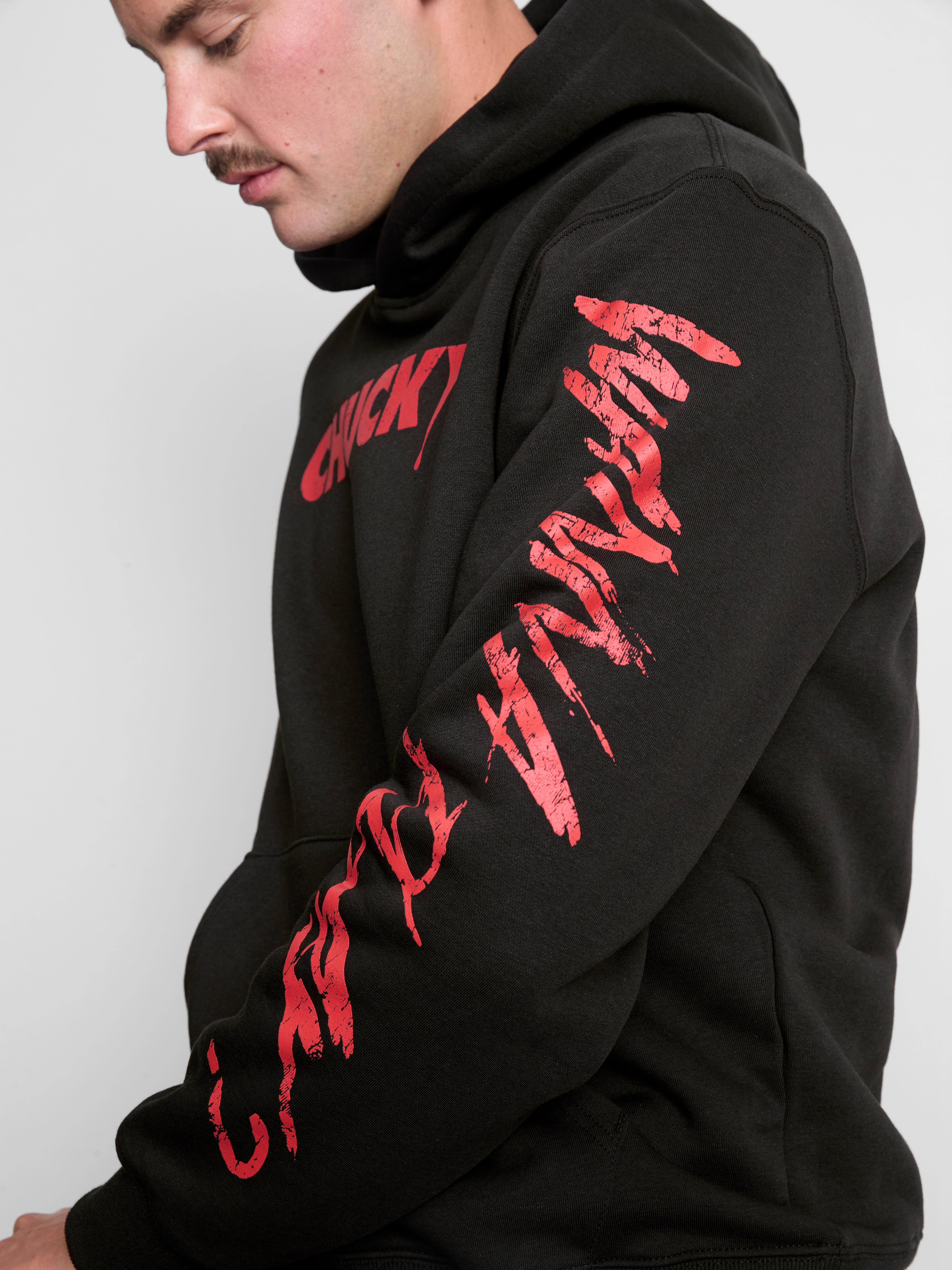 Chucky Cotton-Rich Graphic Hoodie - Black