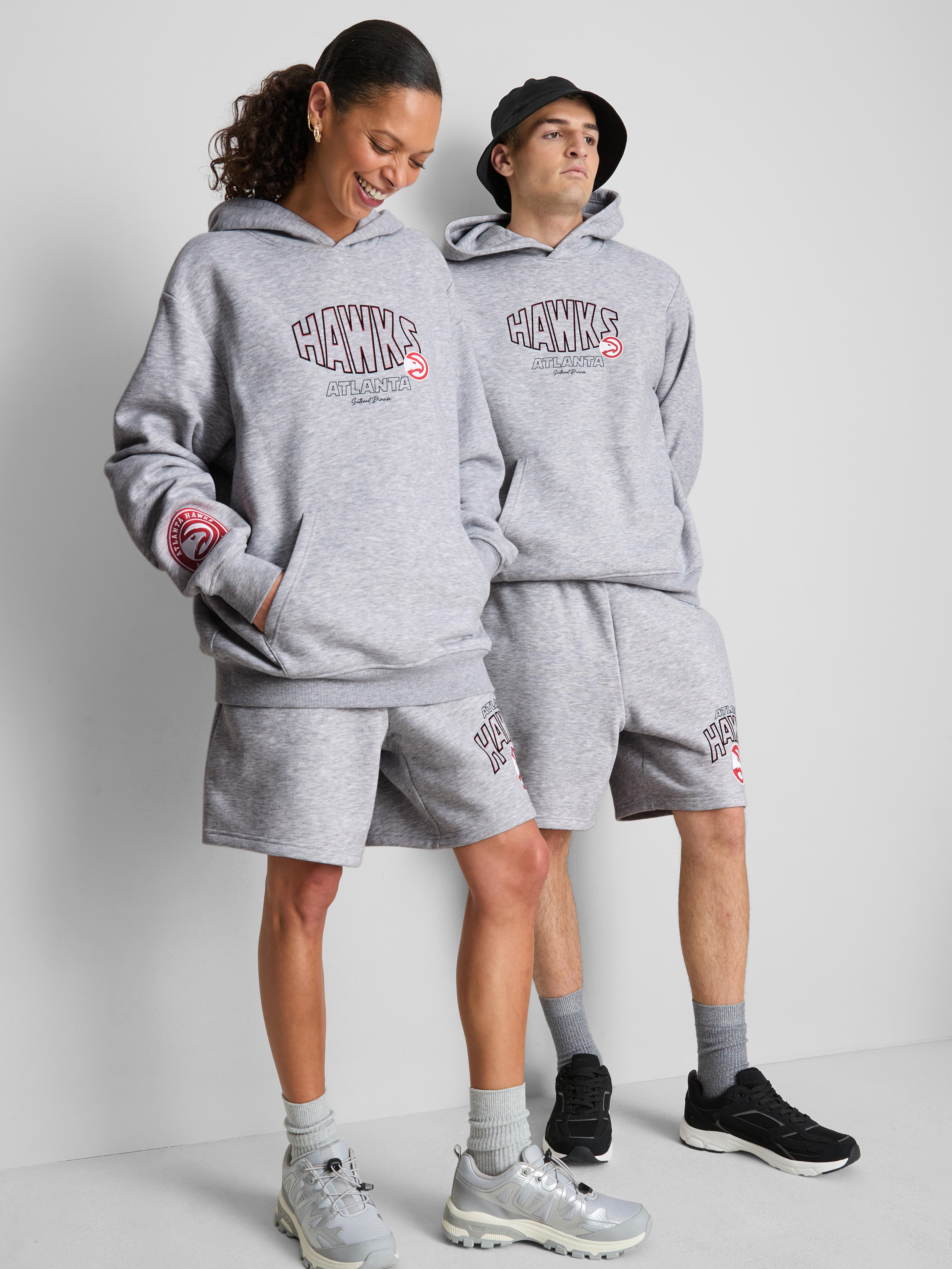 NBA Atlanta Hawks Cotton Rich Hoodie - Gray Heather