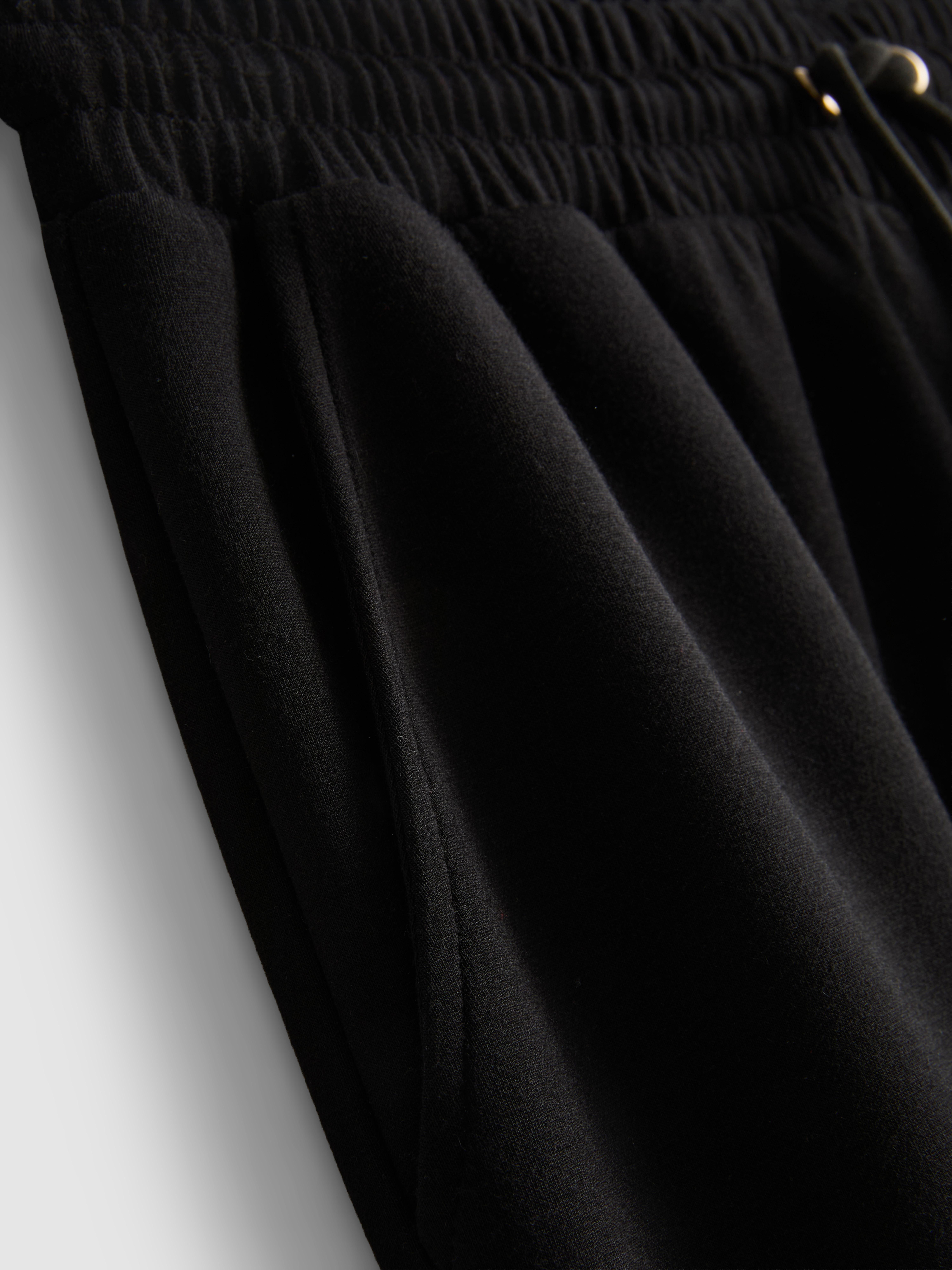 Modal Blend Tapered Joggers - Black