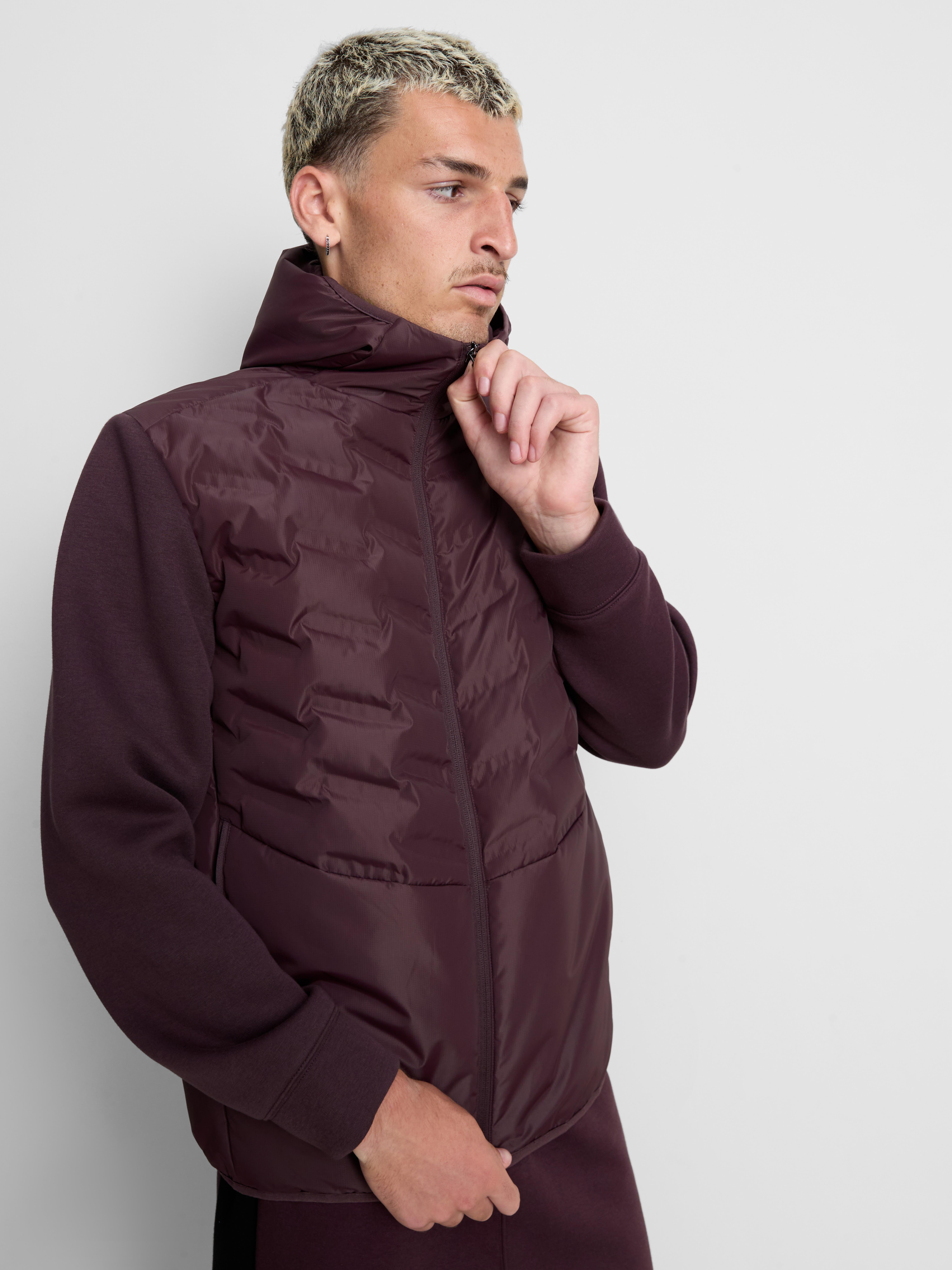 Primark Form | Hybrid Hooded Jacket - Burgundy