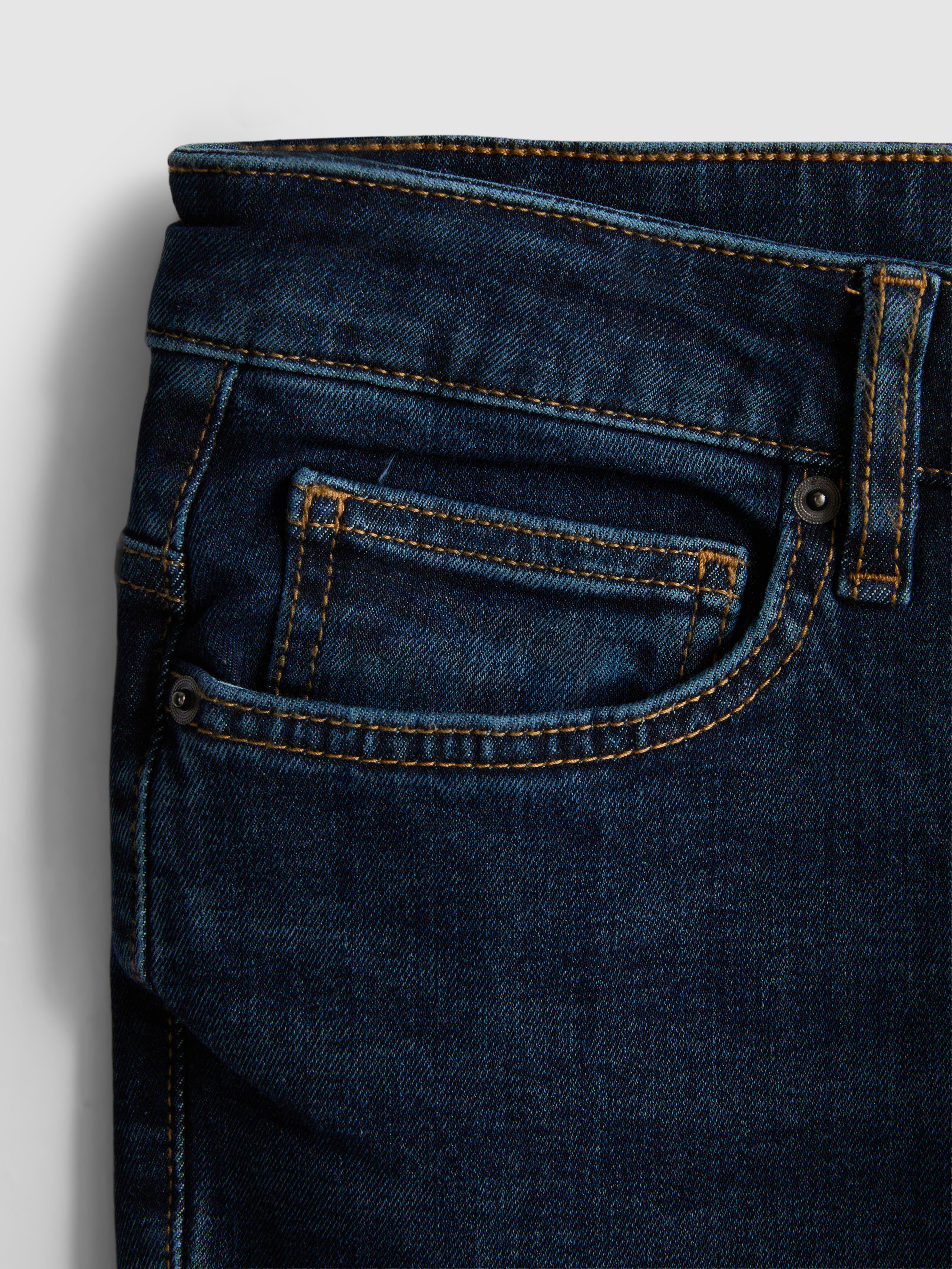 Mid-Rise Slim Fit Jeans - Dark Blue