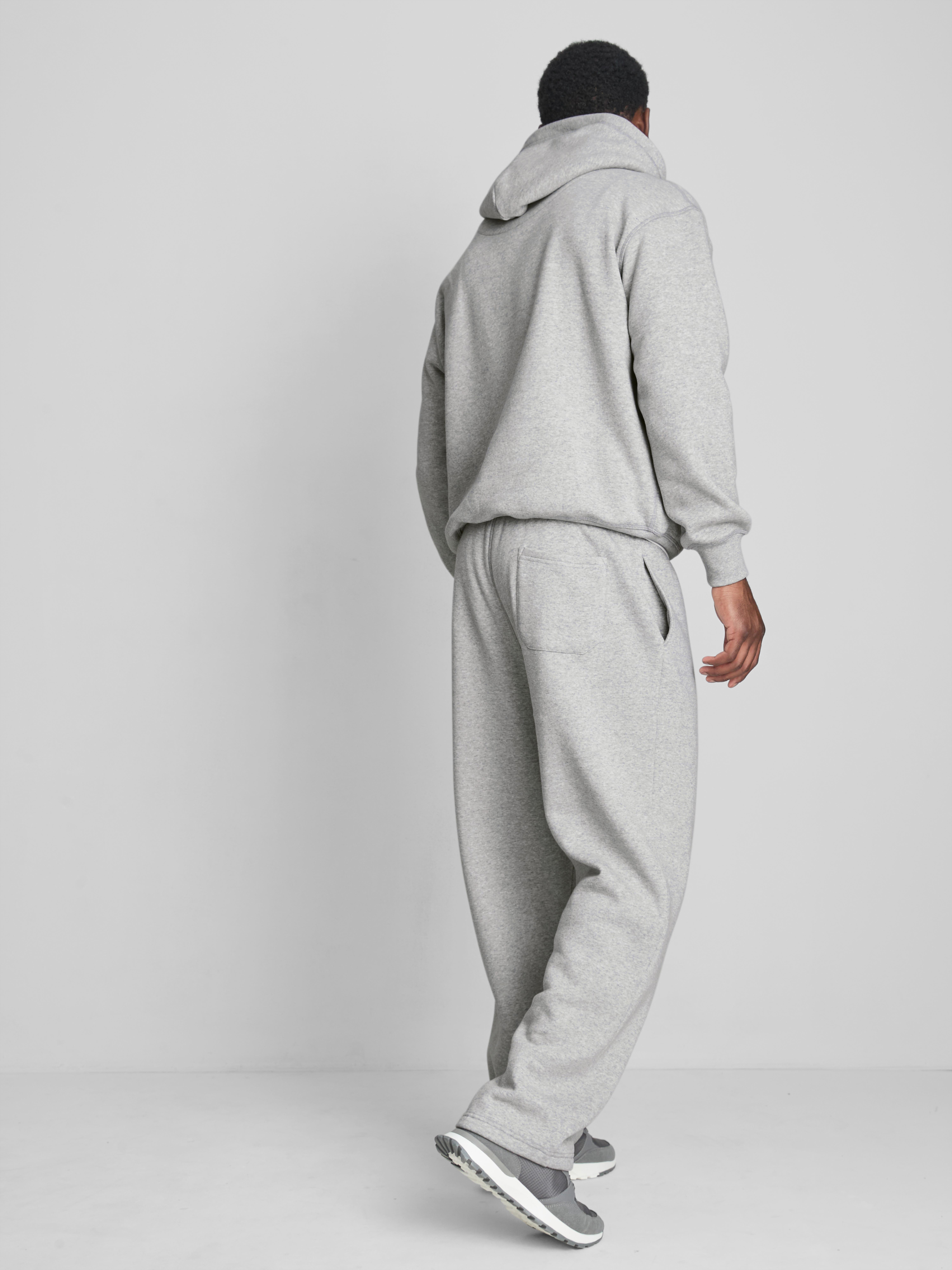 Cotton Rich Straight Leg Sweatpants - Gray