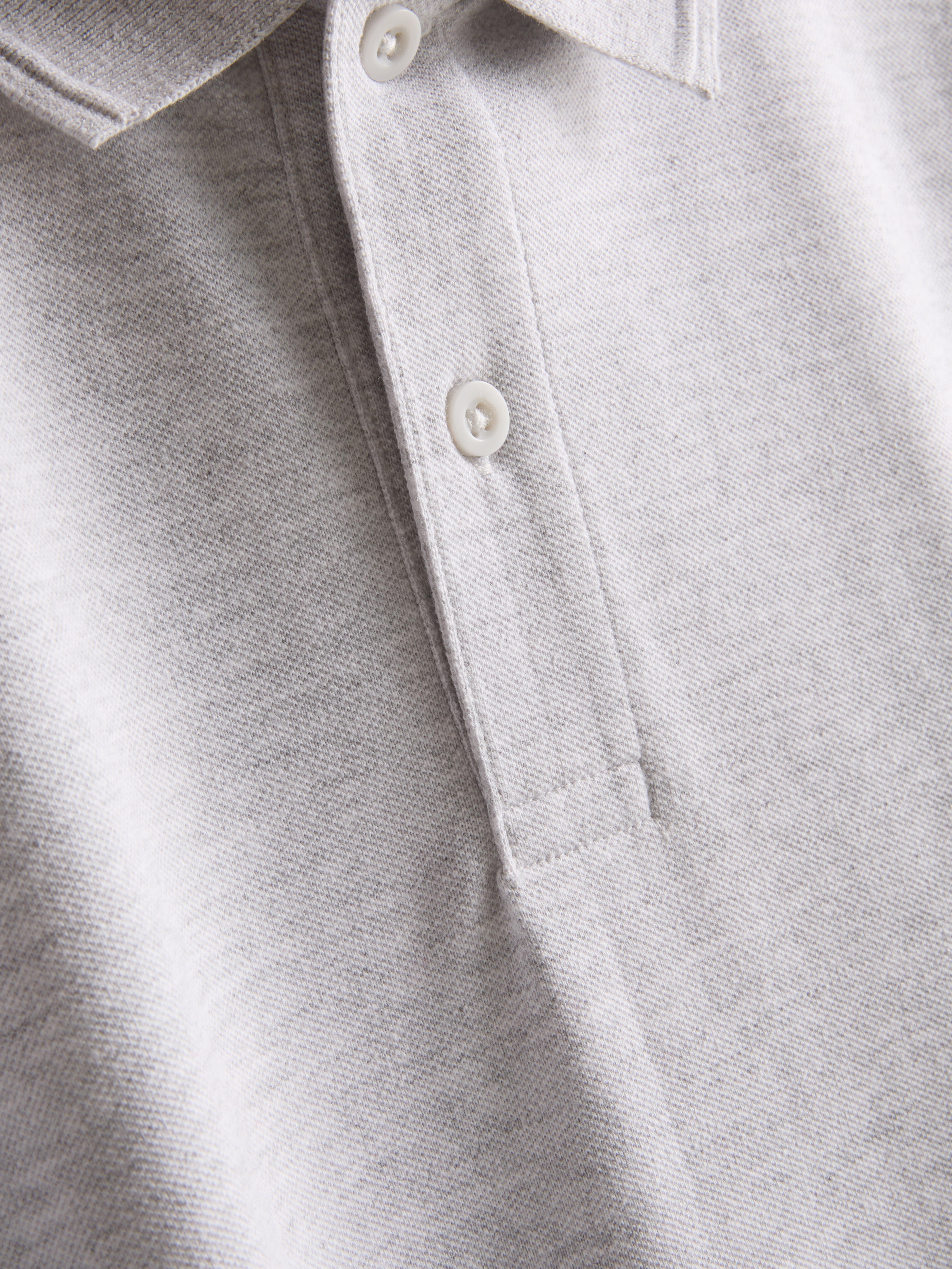 Marl Polo Shirt - Light Gray