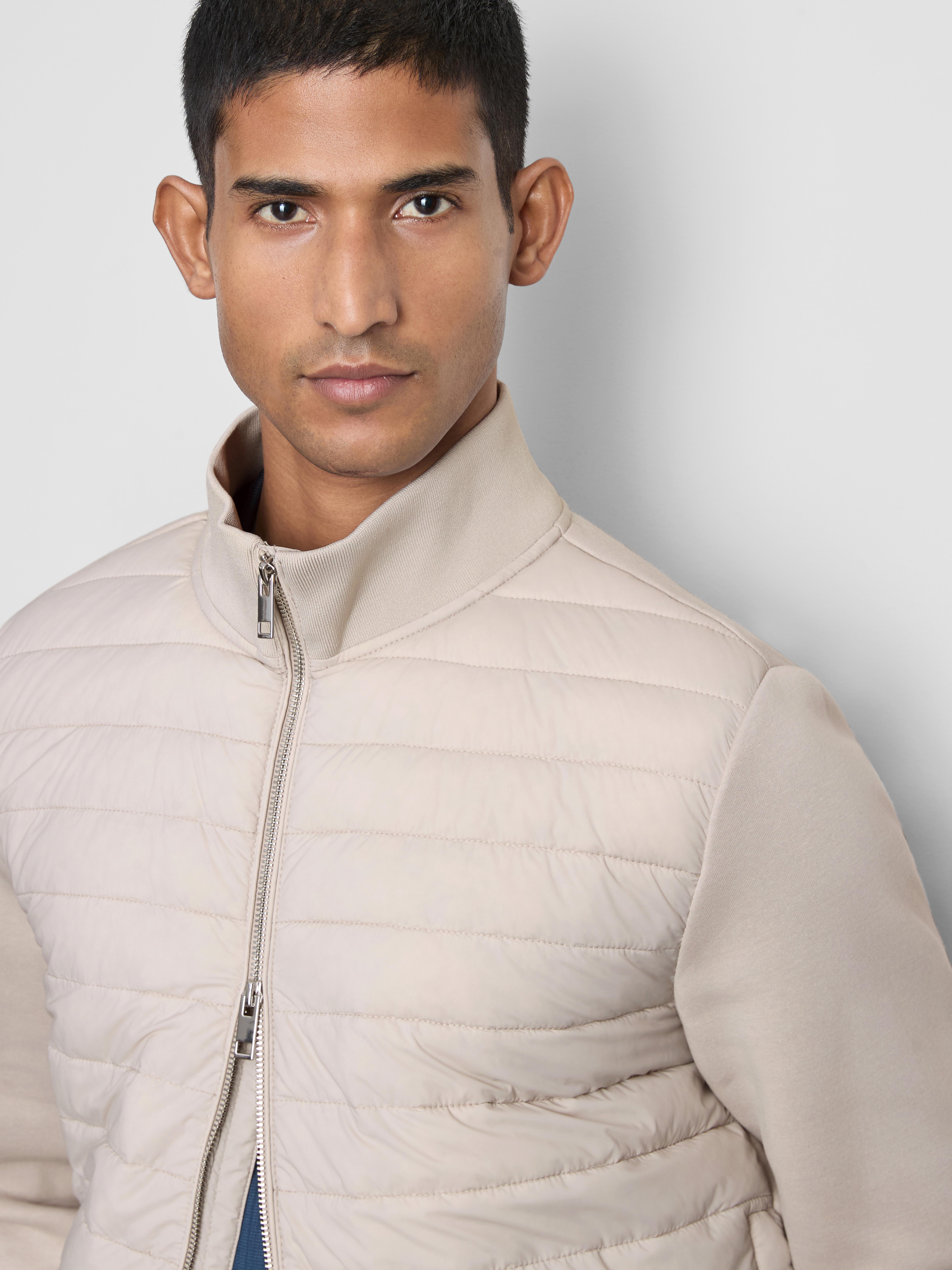 The Edit Quilted Panel Jacket - Stone