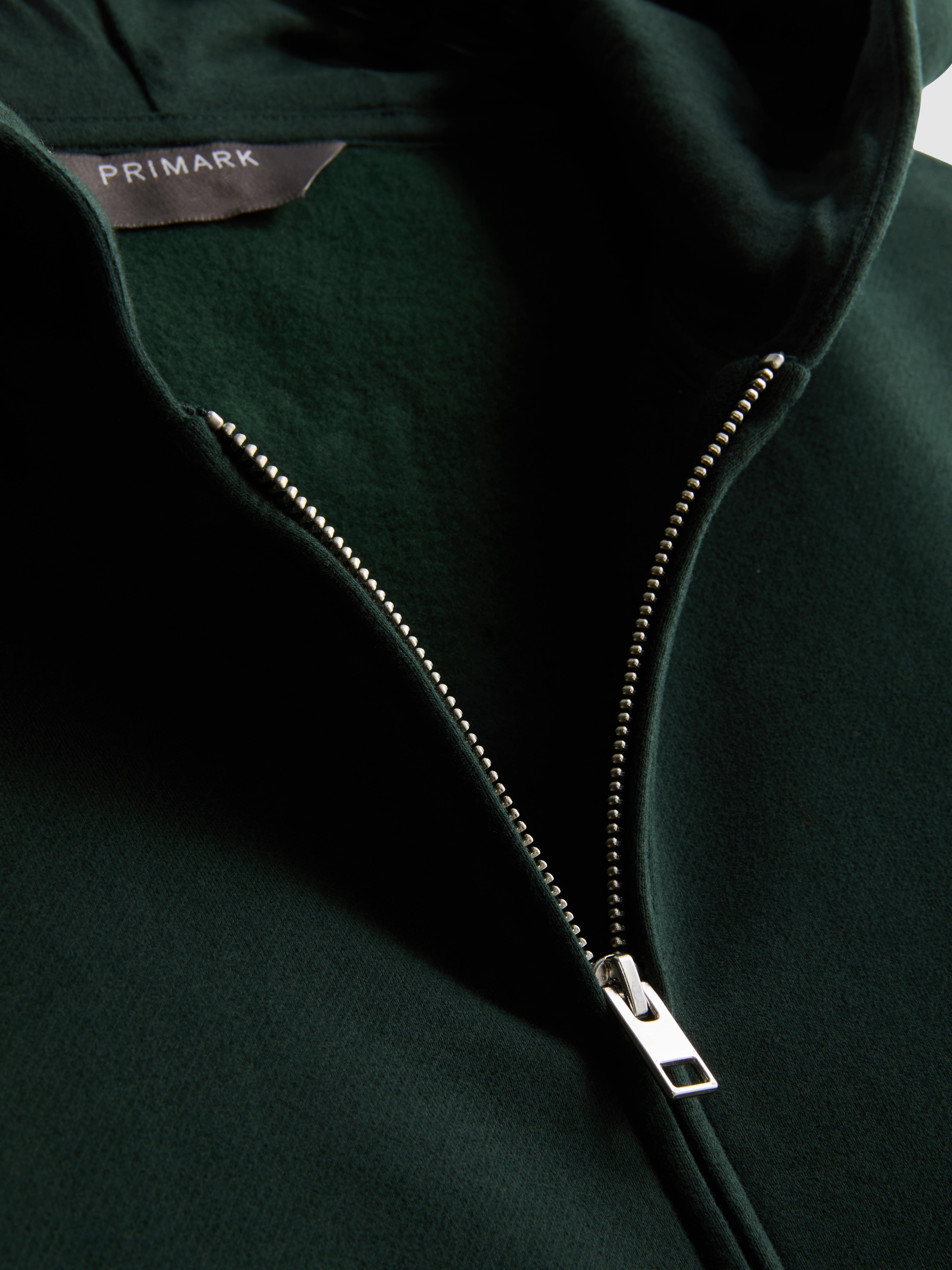 Paula Echevarría Cotton-Rich Zip-Up Hoodie - Dark Green