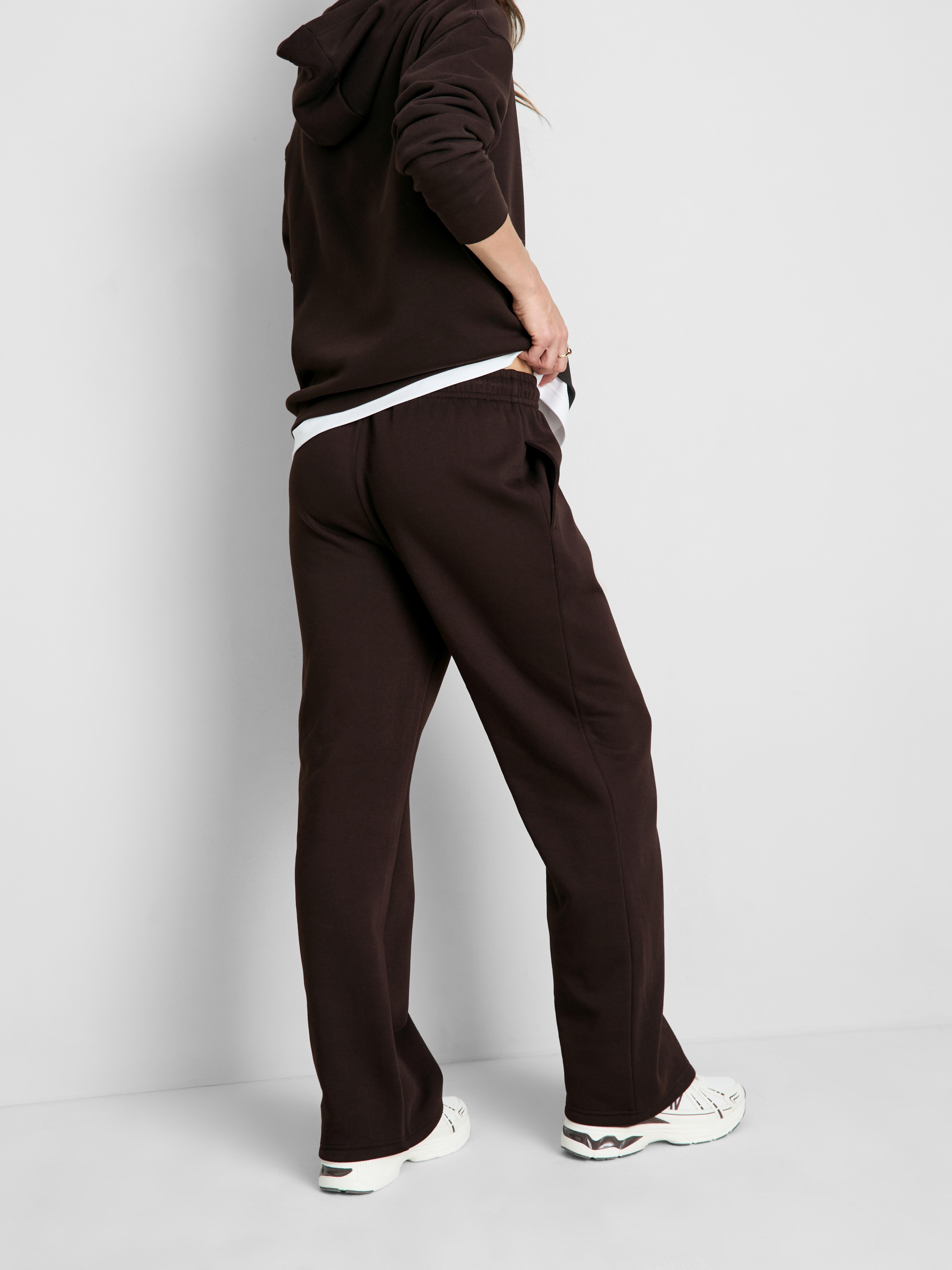 Cotton-Blend Straight-Leg Joggers - Chocolate
