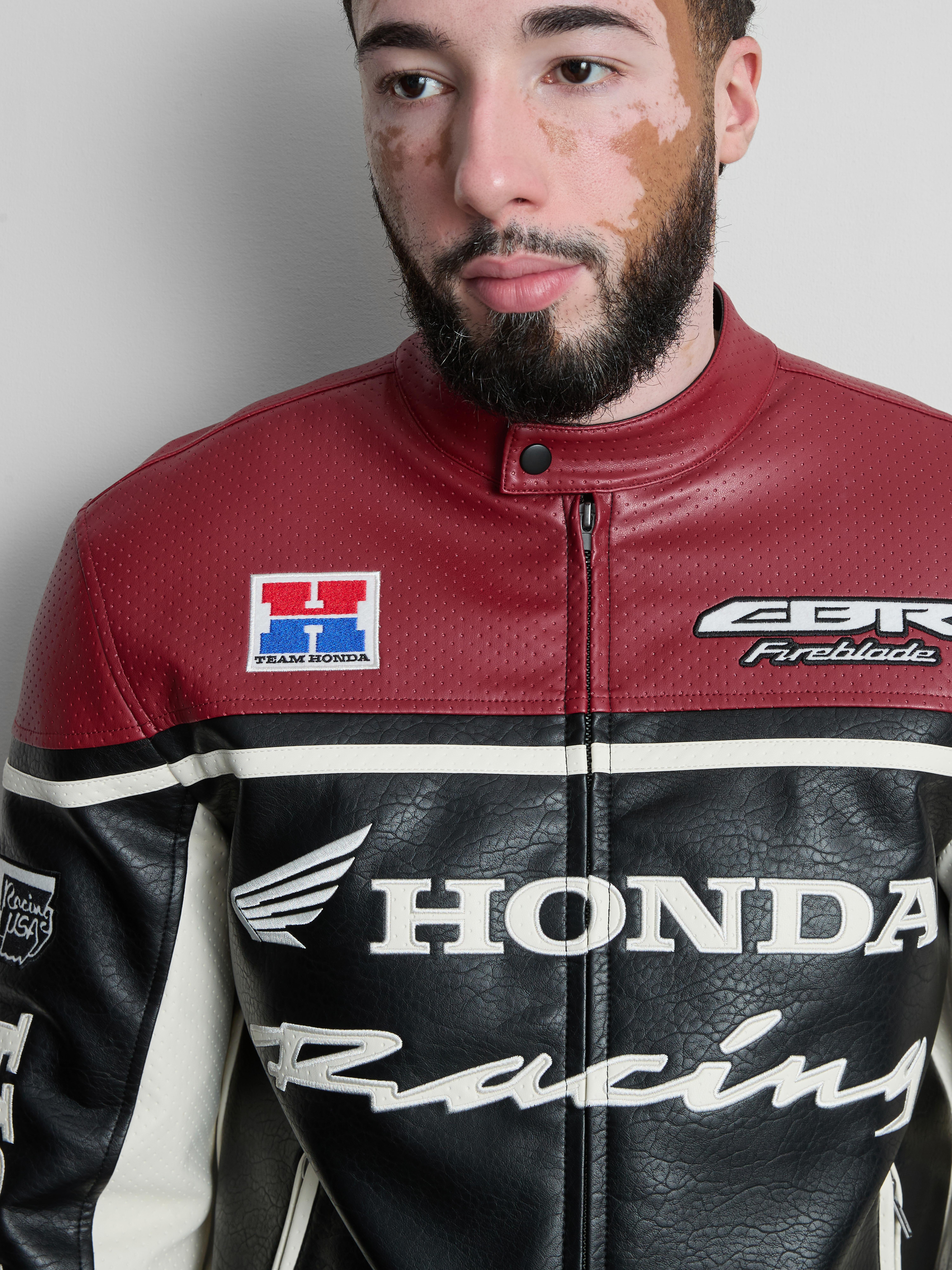 Honda Racing Biker Jacket - Black