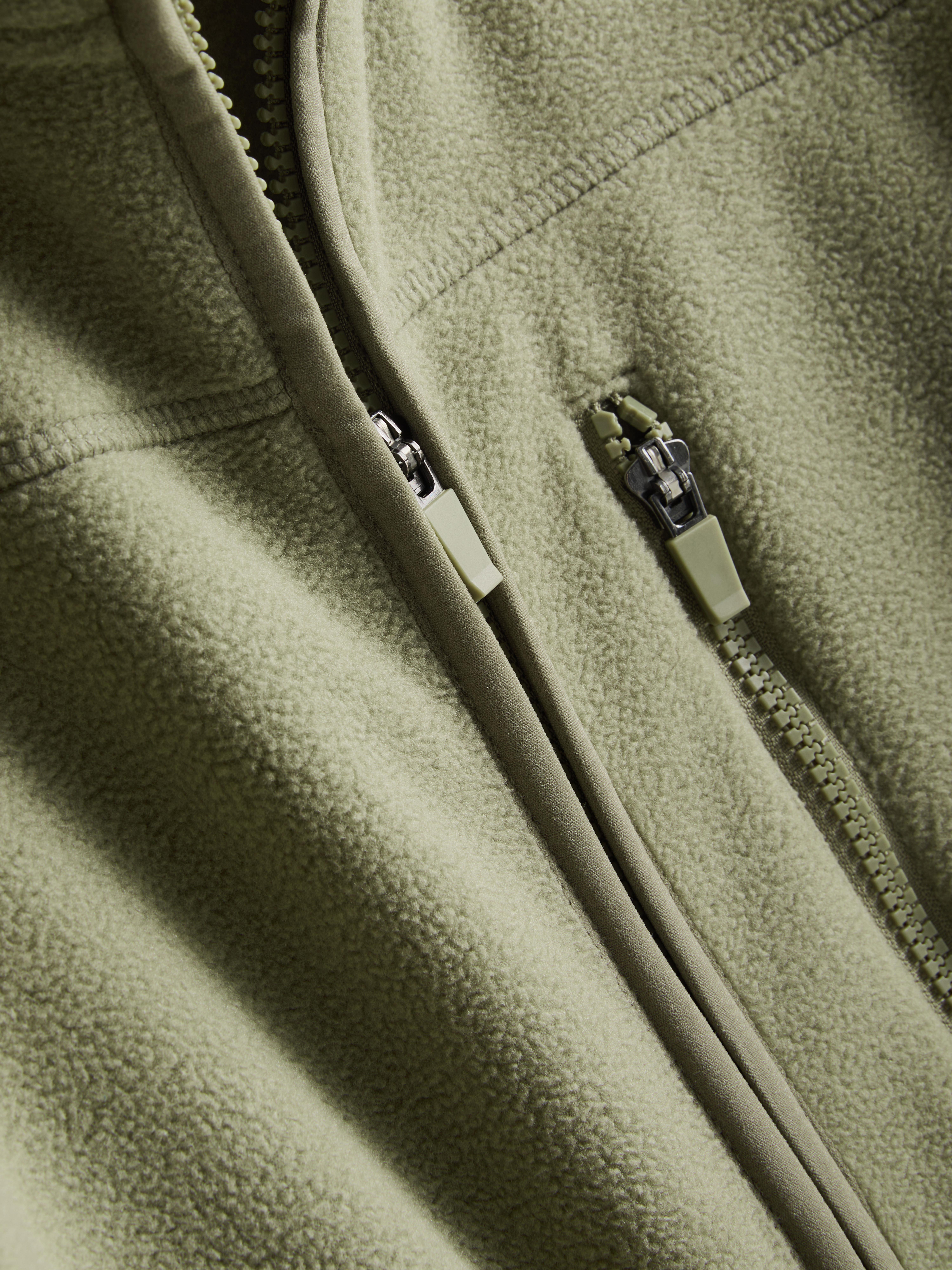 Zip-Up Fleece Jacket - Olive