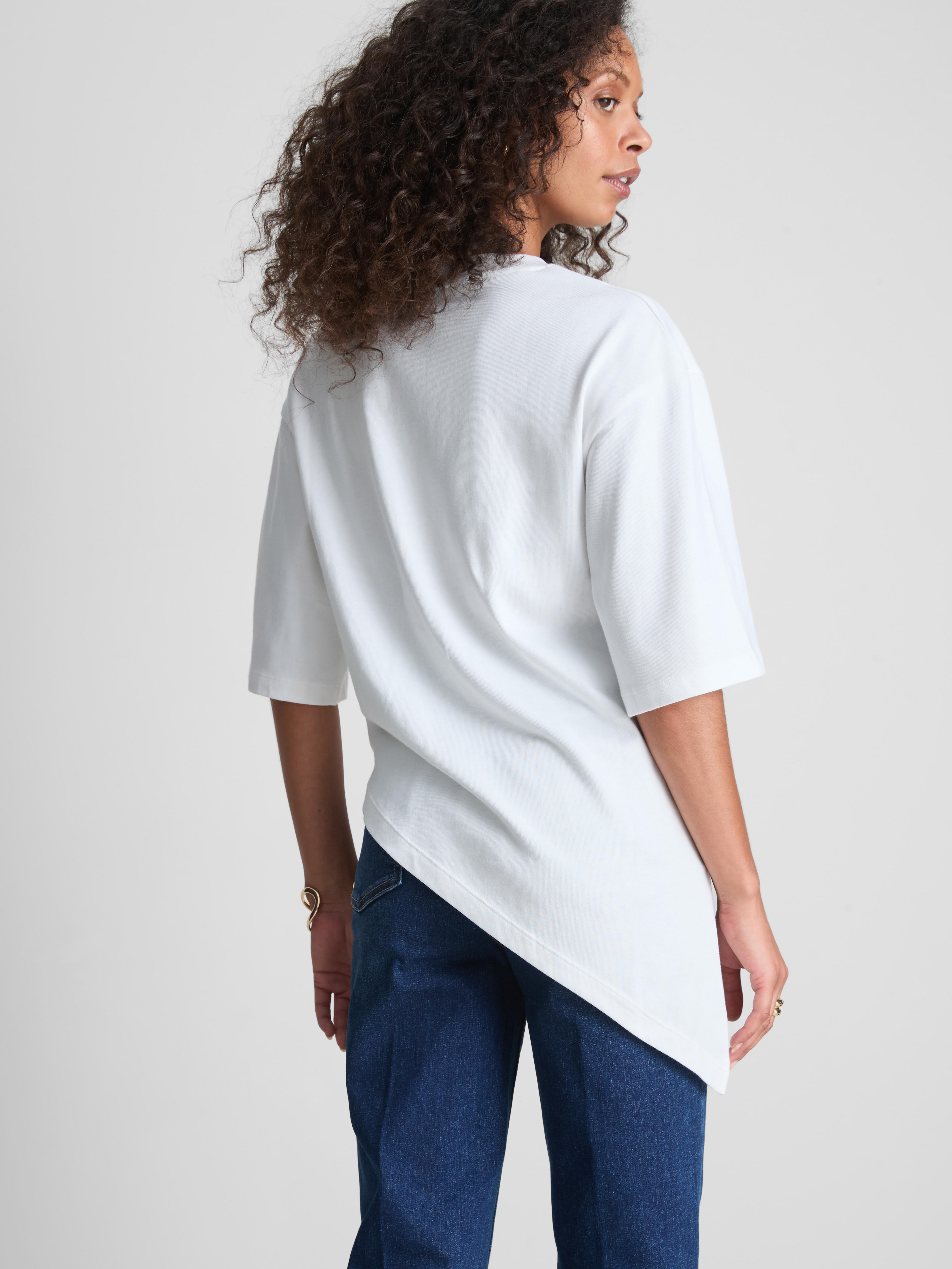 Paula Echevarría Asymmetric Knot Tee - White