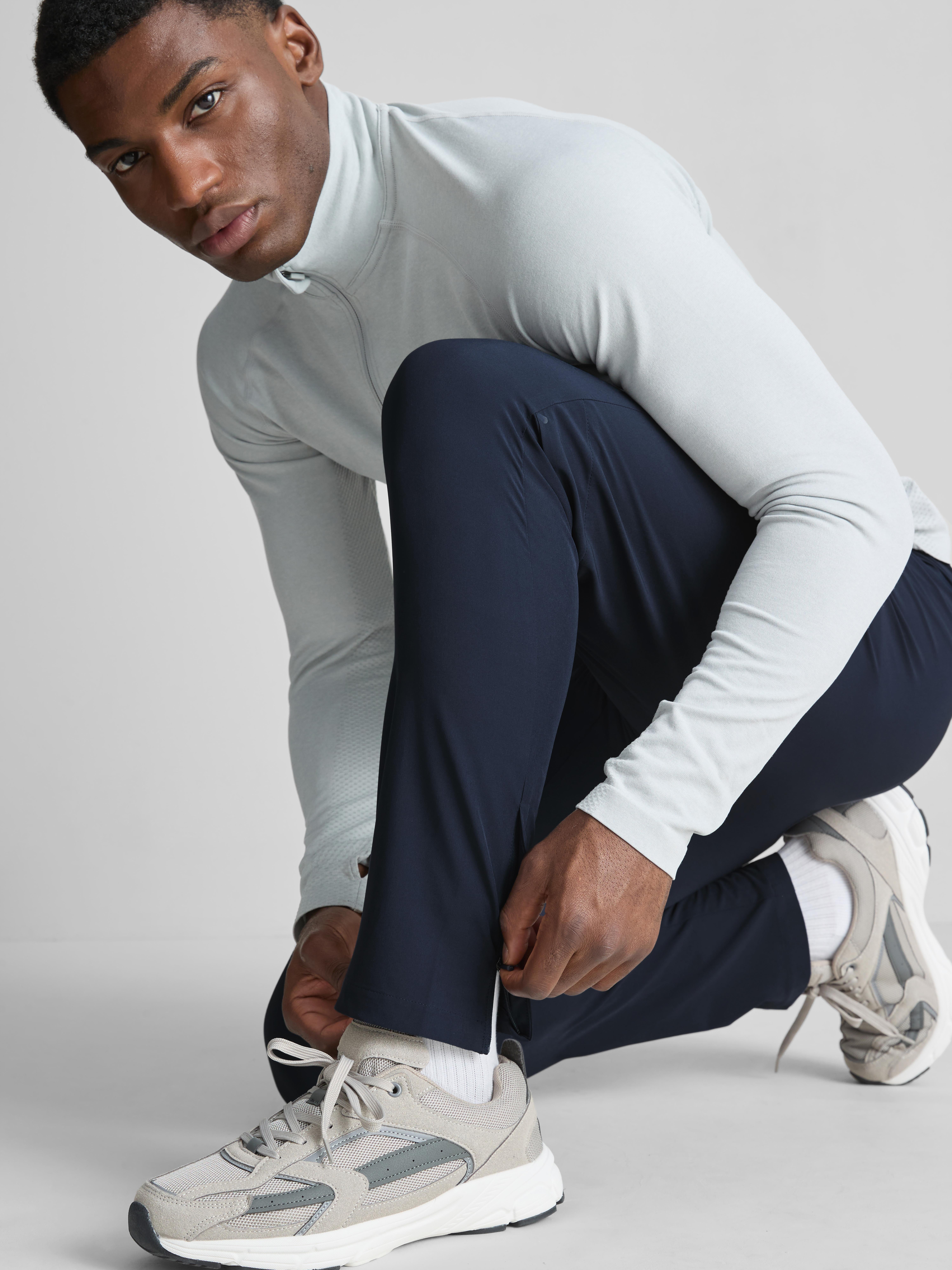Elastic Gym Pants - Navy