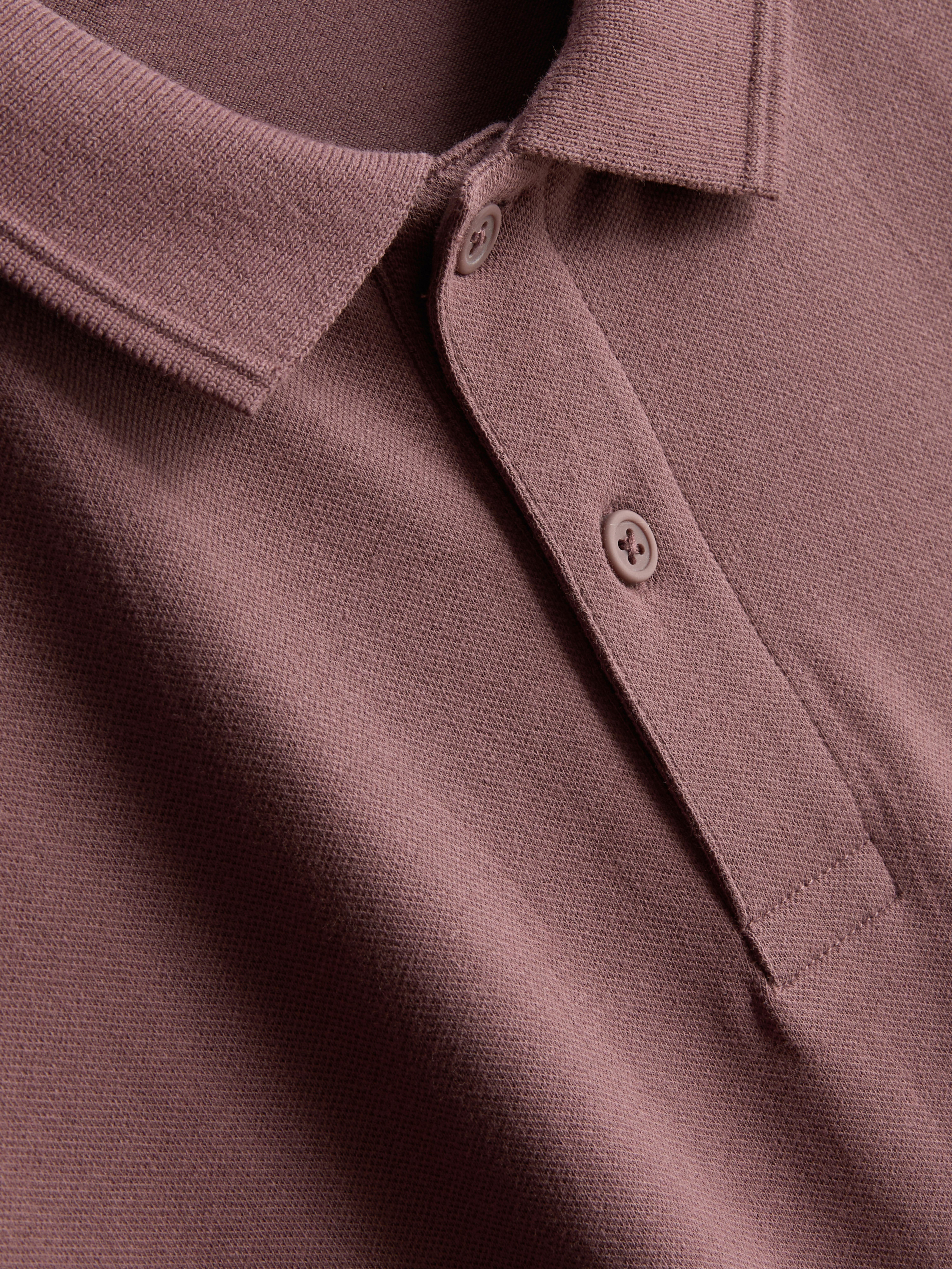 Short-Sleeve Polo Shirt - Plum