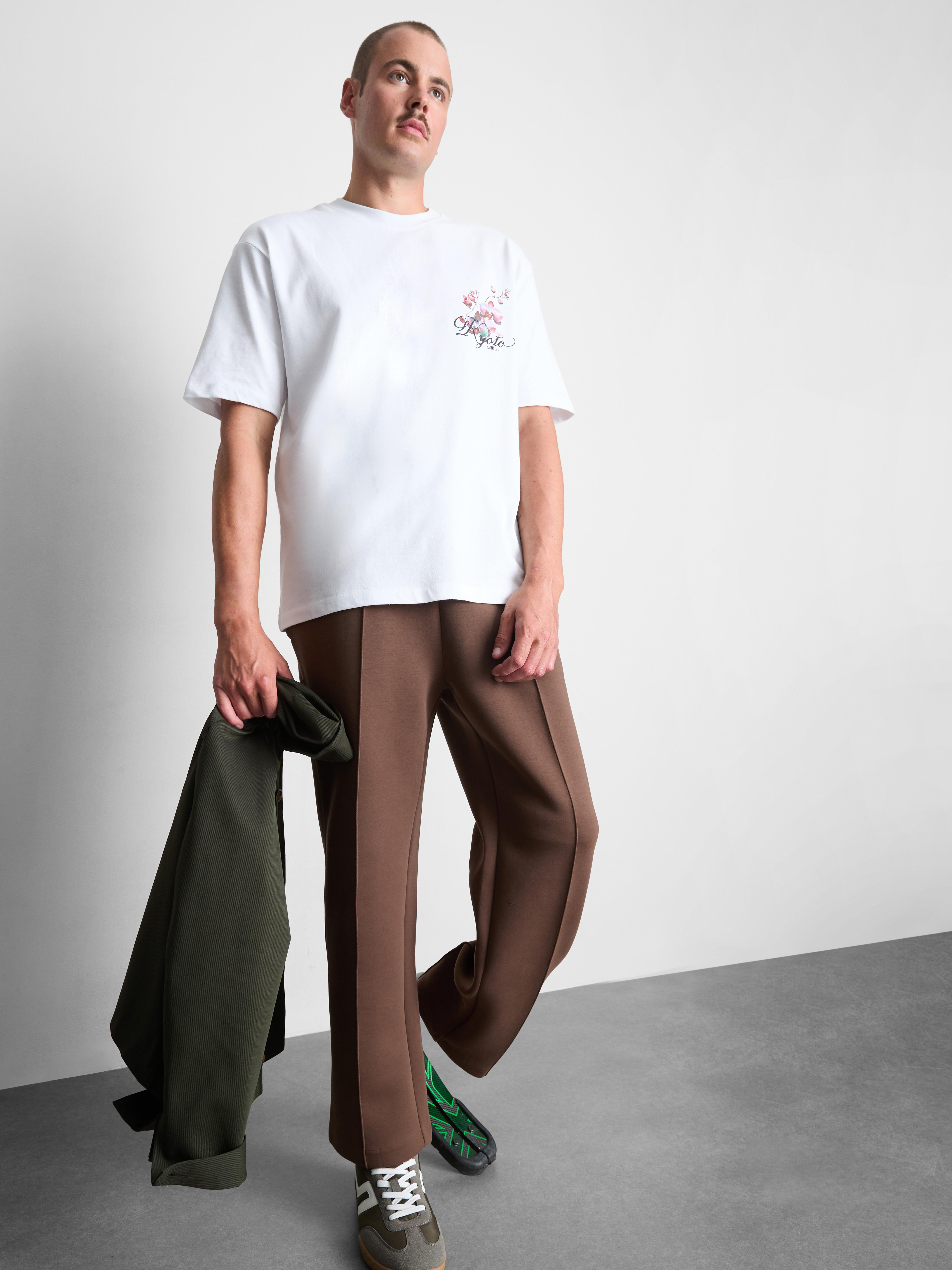 Kyoto Pure Cotton Graphic T-Shirt - White